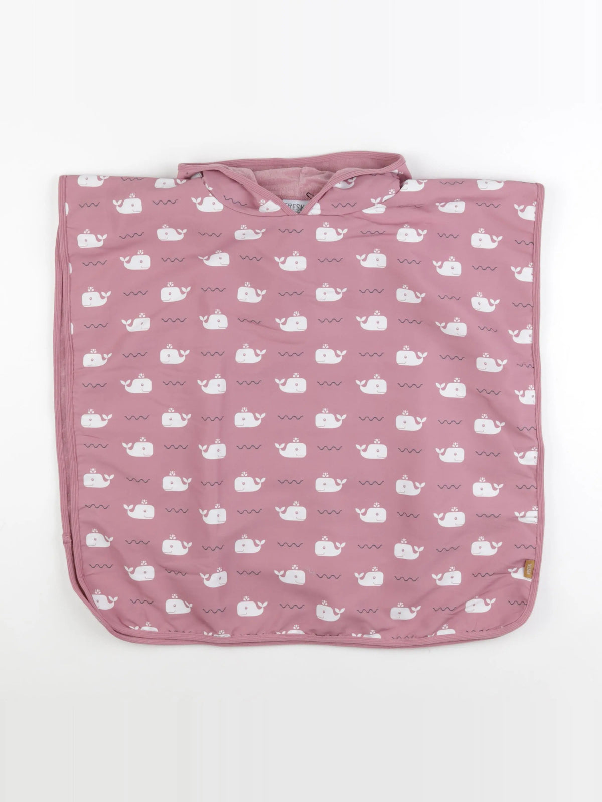 Poncho de bain BALEINE rose