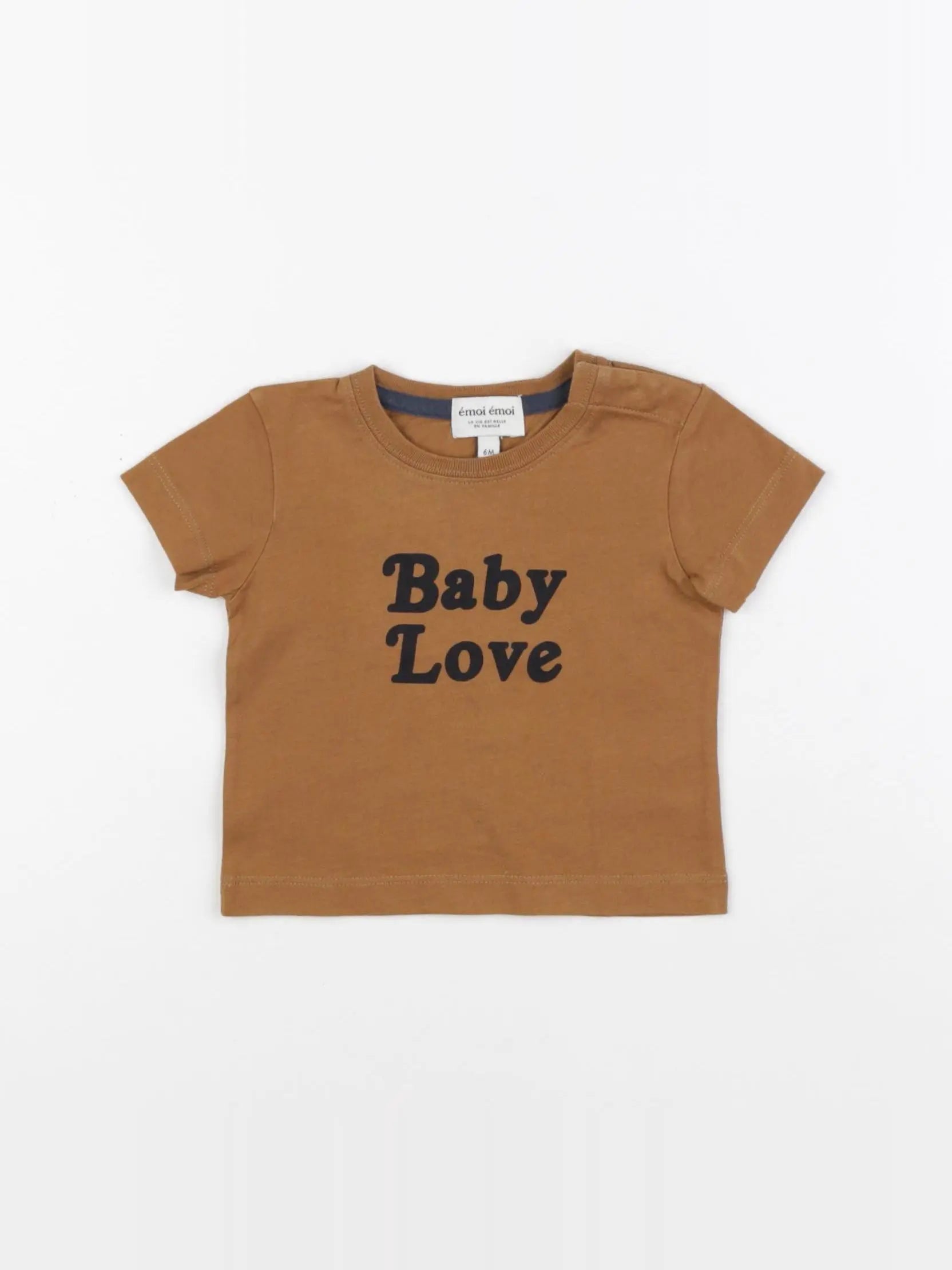 Emoi emoi - tee-shirt marron - 6 mois