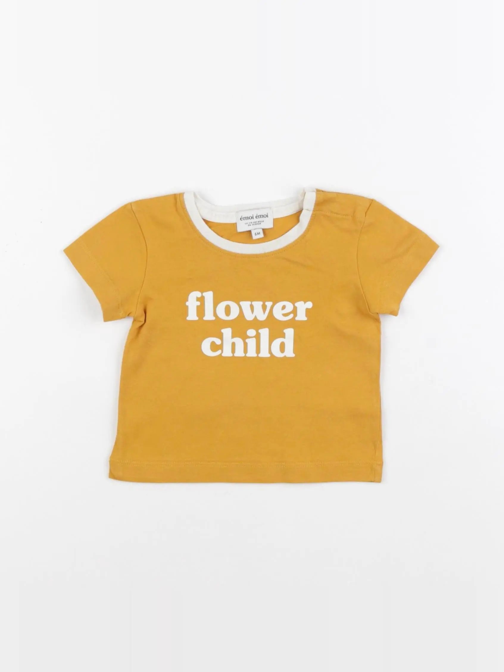 Emoi emoi - tee-shirt jaune - 6 mois