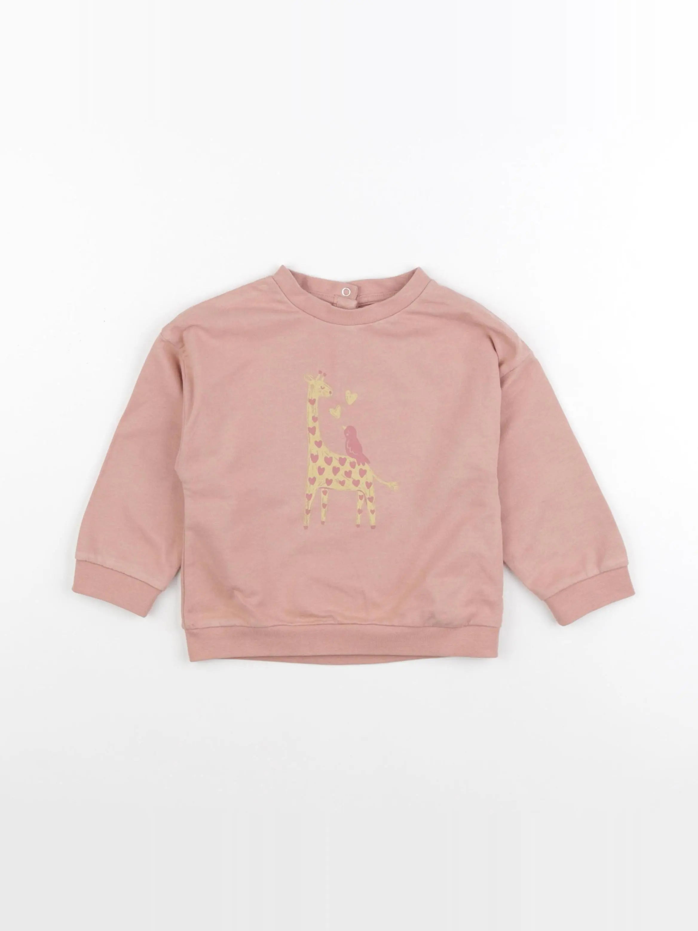 Vertbaudet - sweat rose - 24 mois