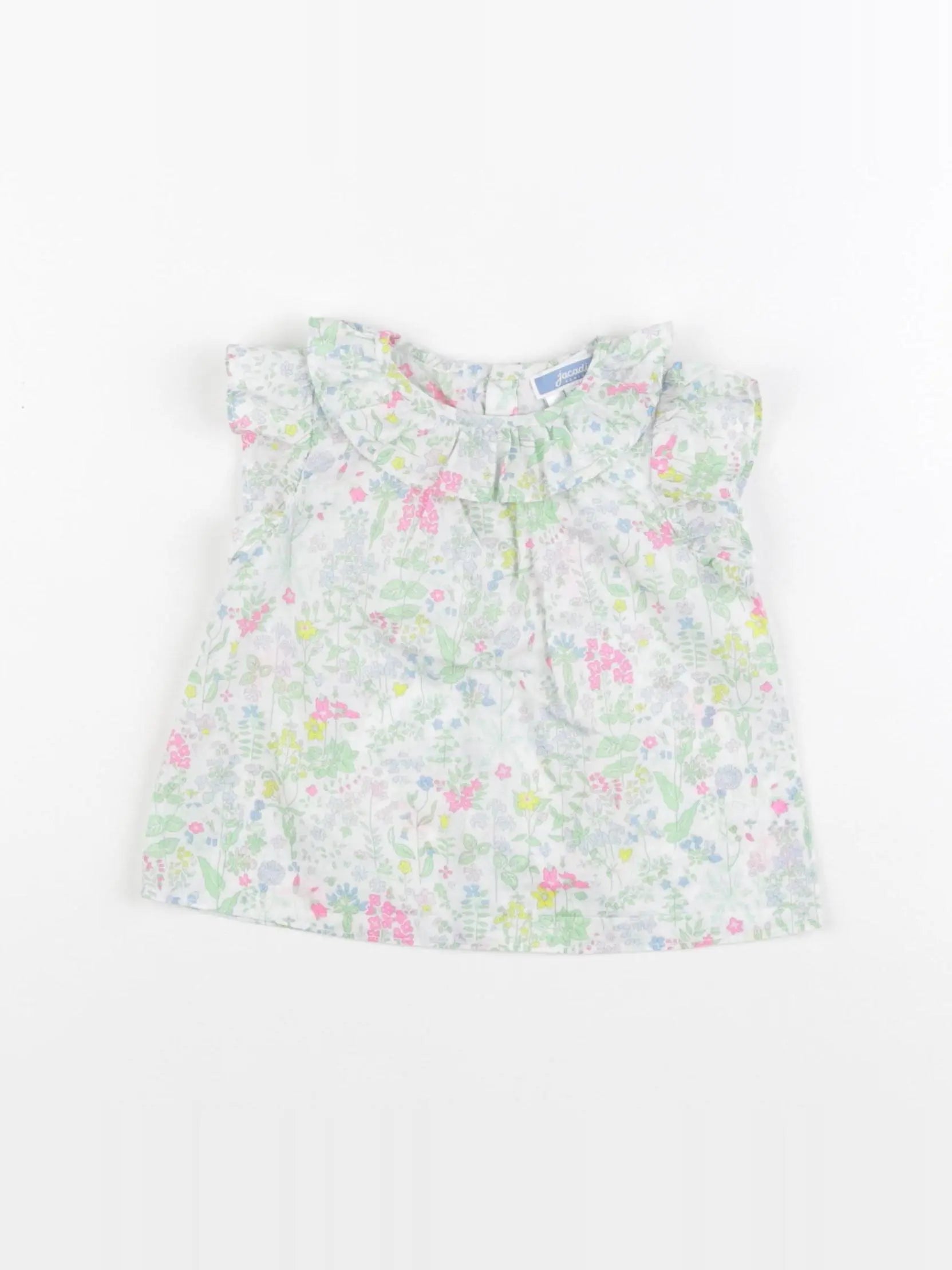 Jacadi - blouse liberty vert - 12 mois