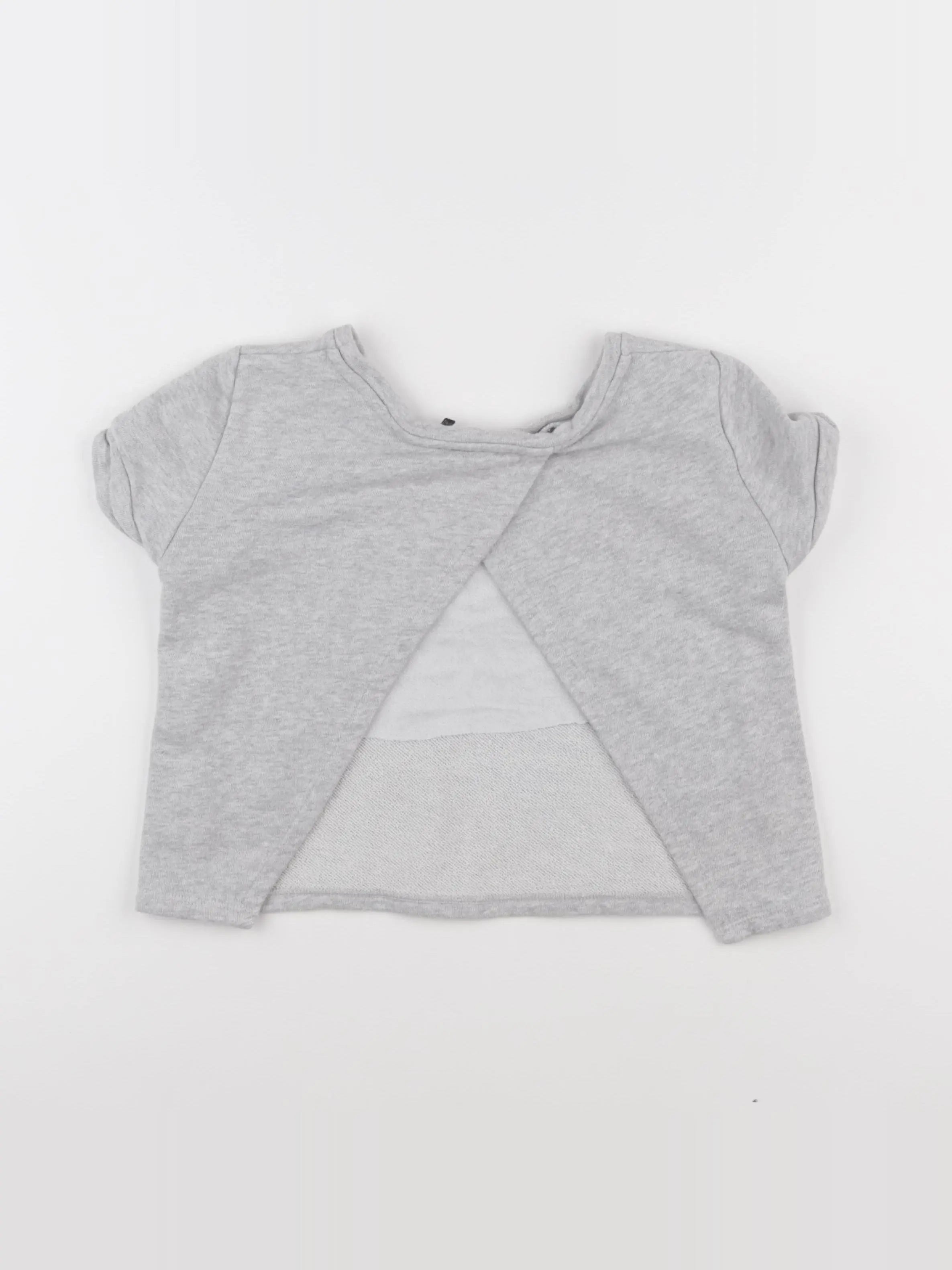 IKKS - sweat court gris - 10 ans
