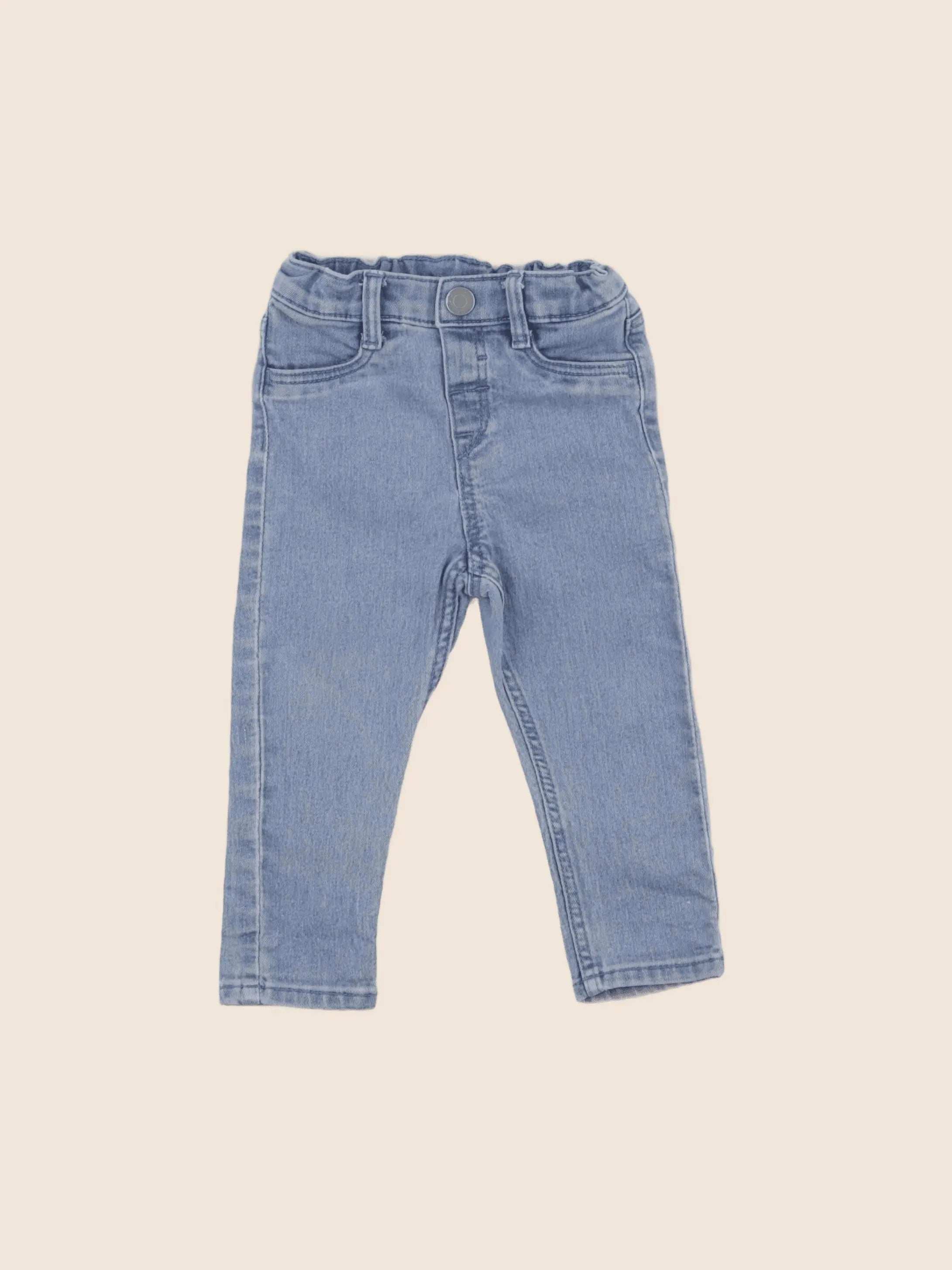 H&M - jean bleu - 9/12 mois