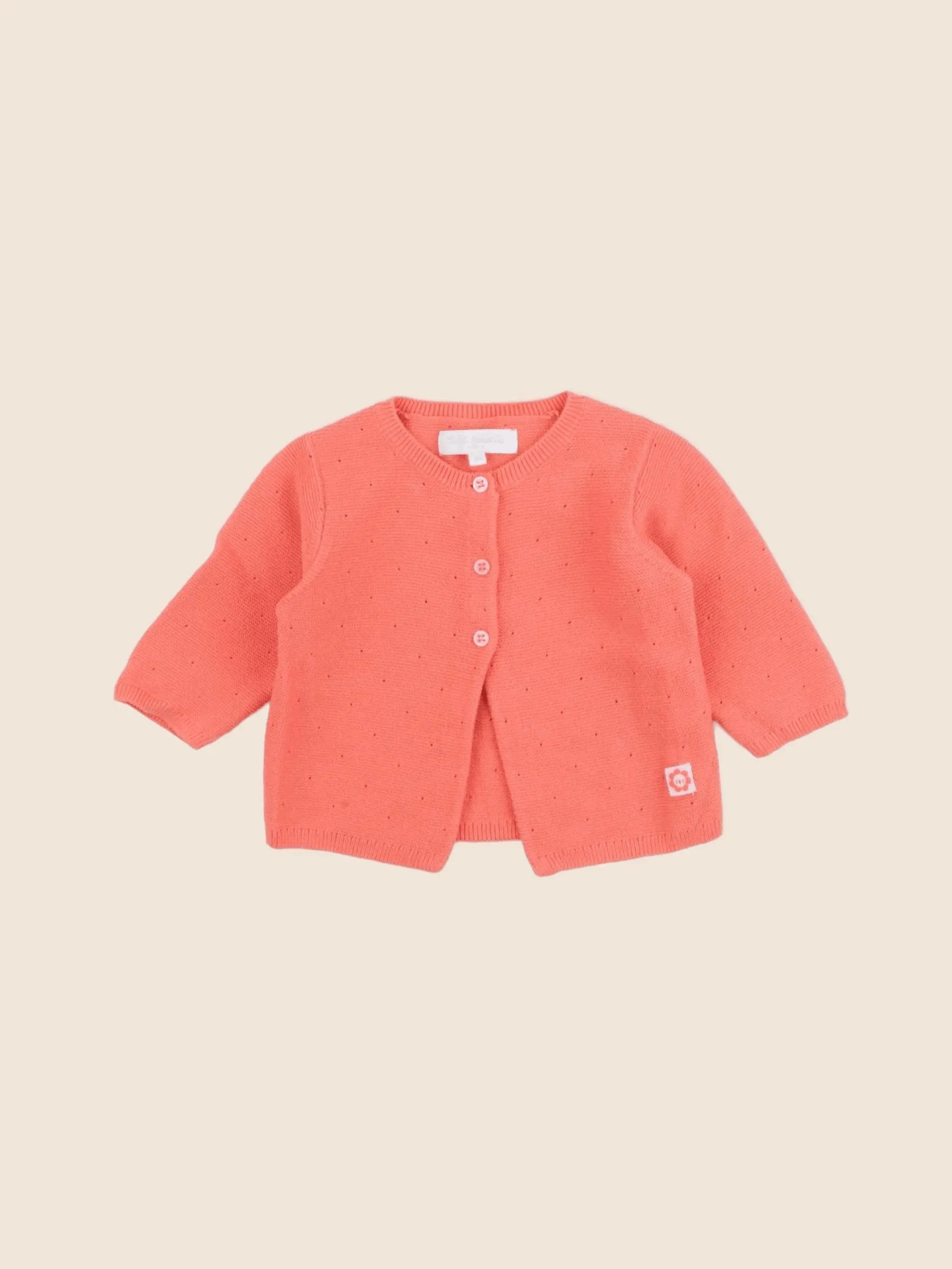 Cadet Rousselle - gilet orange - 3 mois