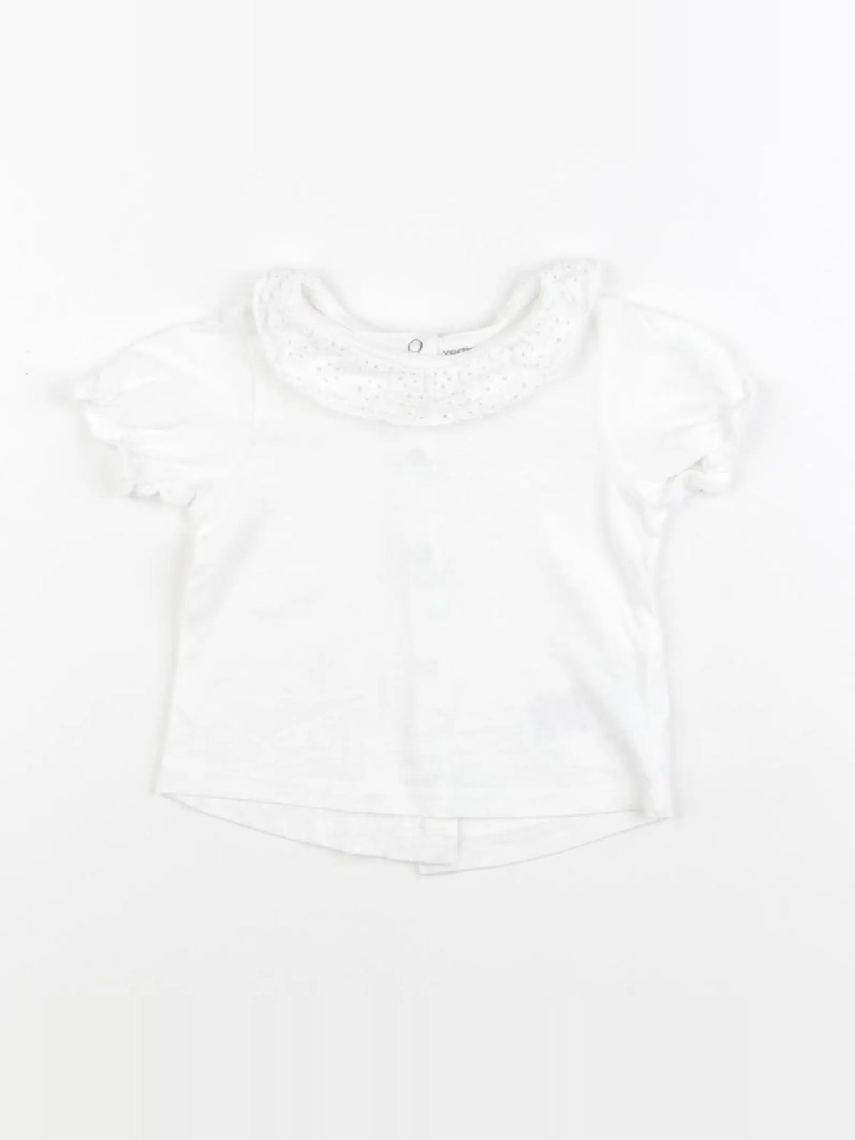 Vertbaudet - tee-shirt blanc - 6 mois