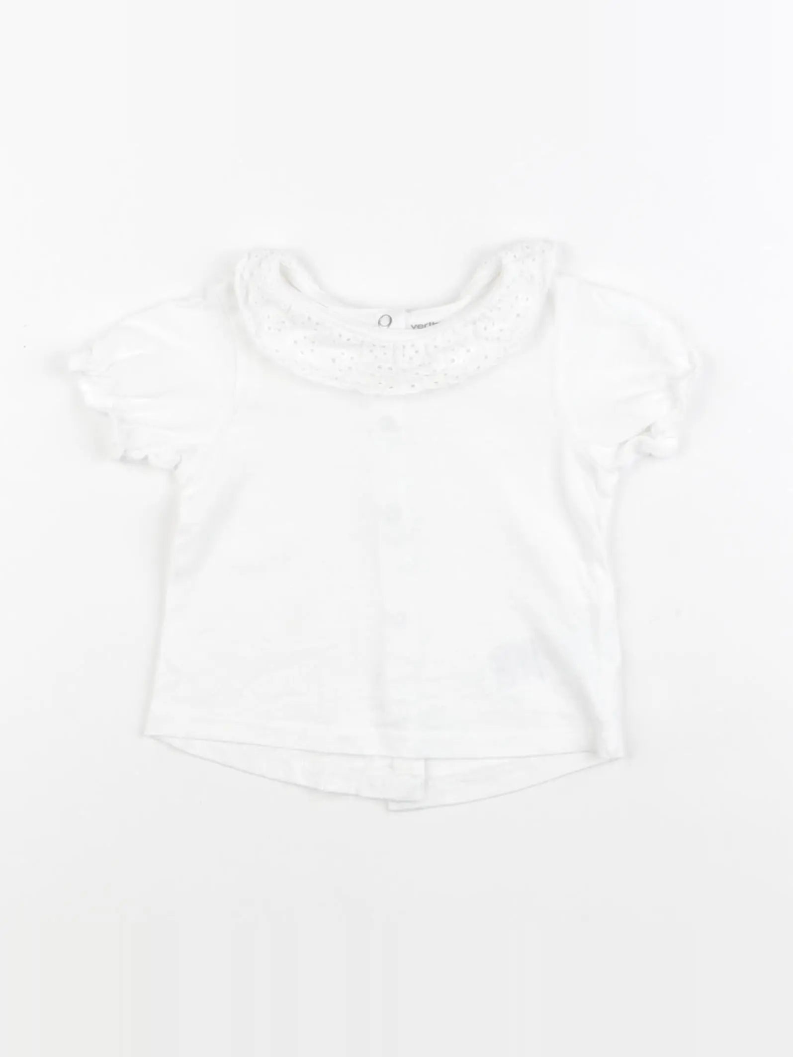 Vertbaudet - tee-shirt blanc - 6 mois