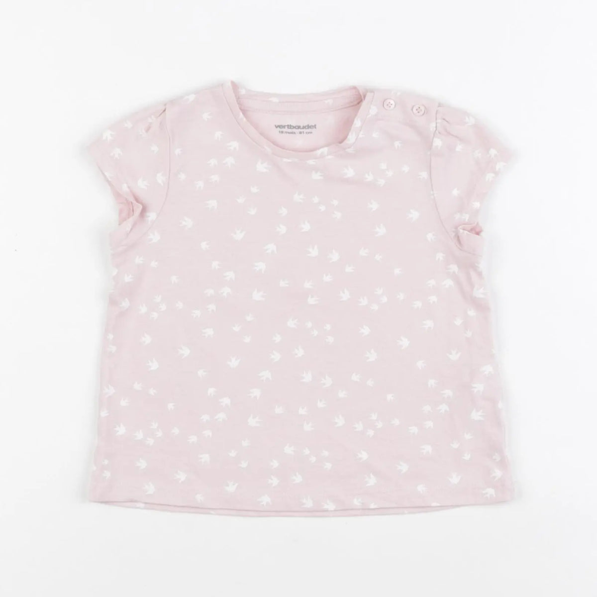 Vertbaudet - tee-shirt rose - 18 mois