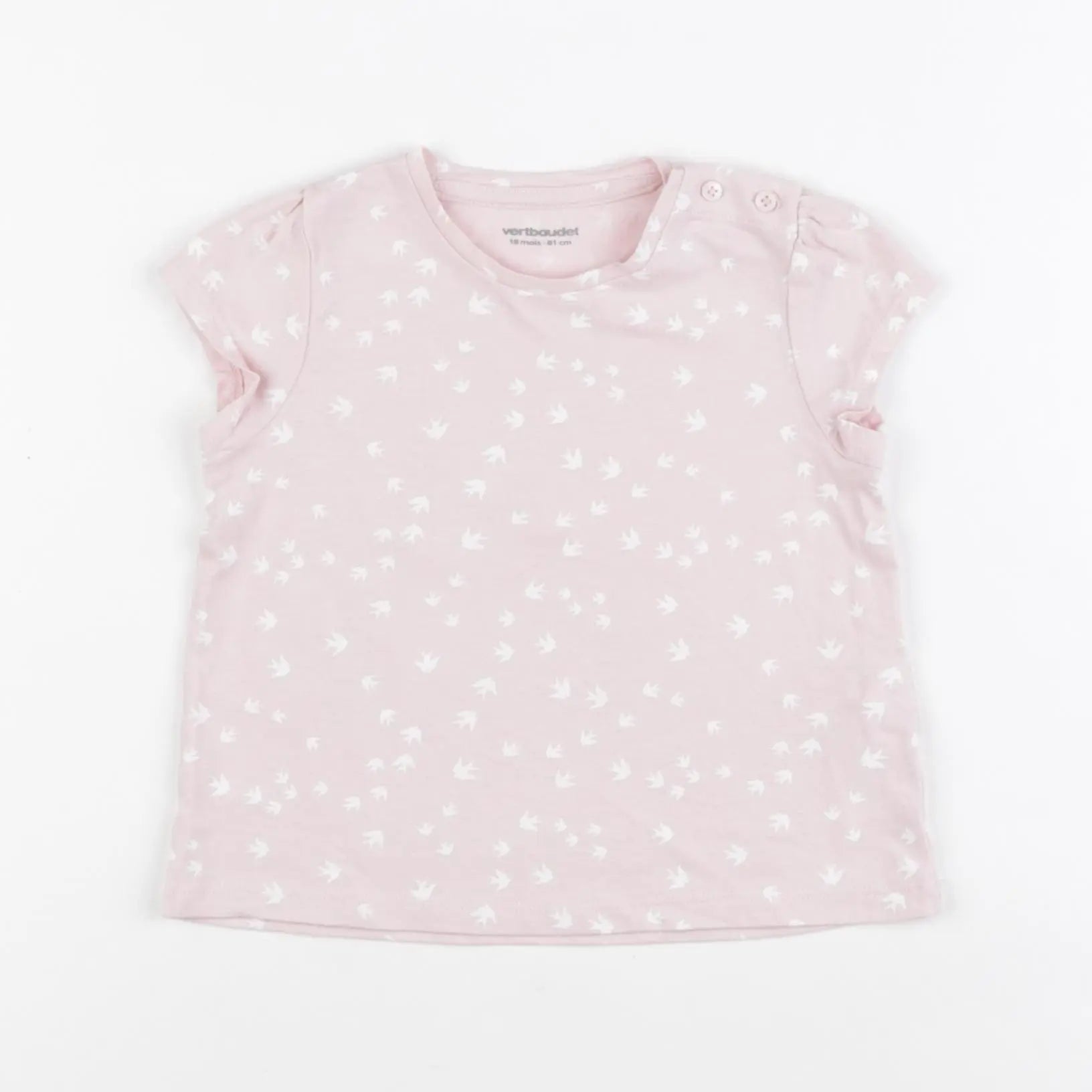Vertbaudet - tee-shirt rose - 18 mois