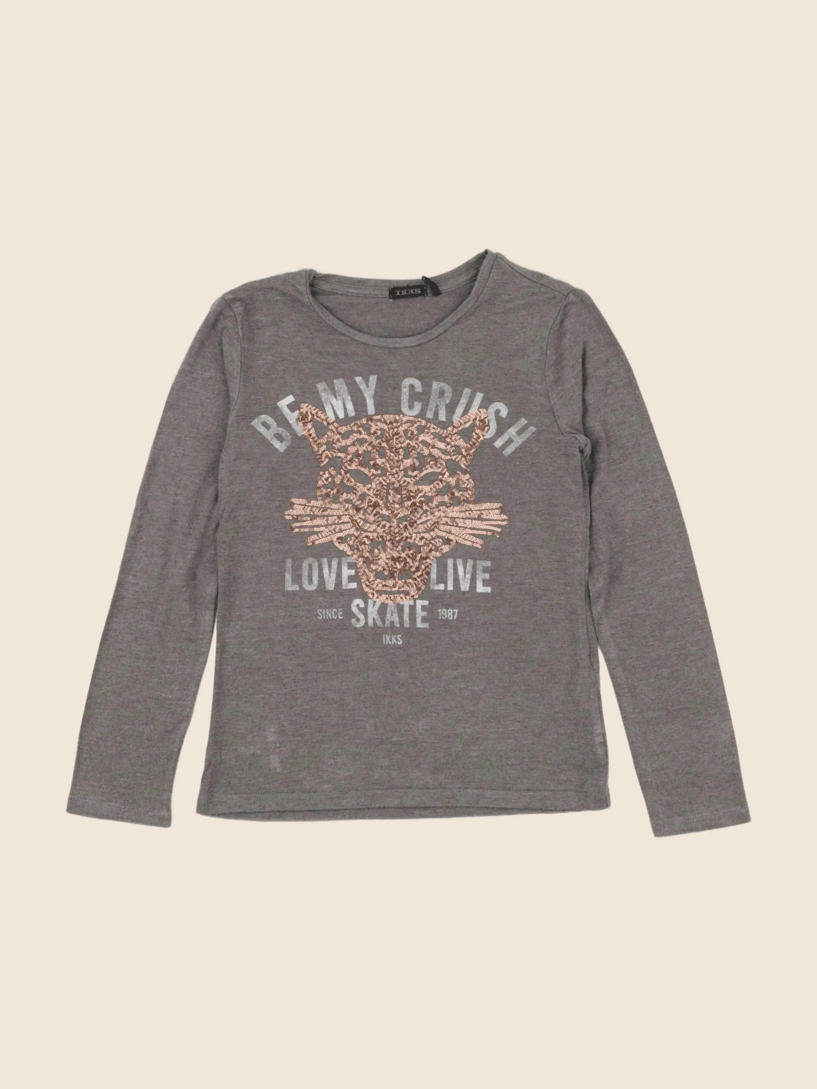 IKKS - tee-shirt gris - 8 ans