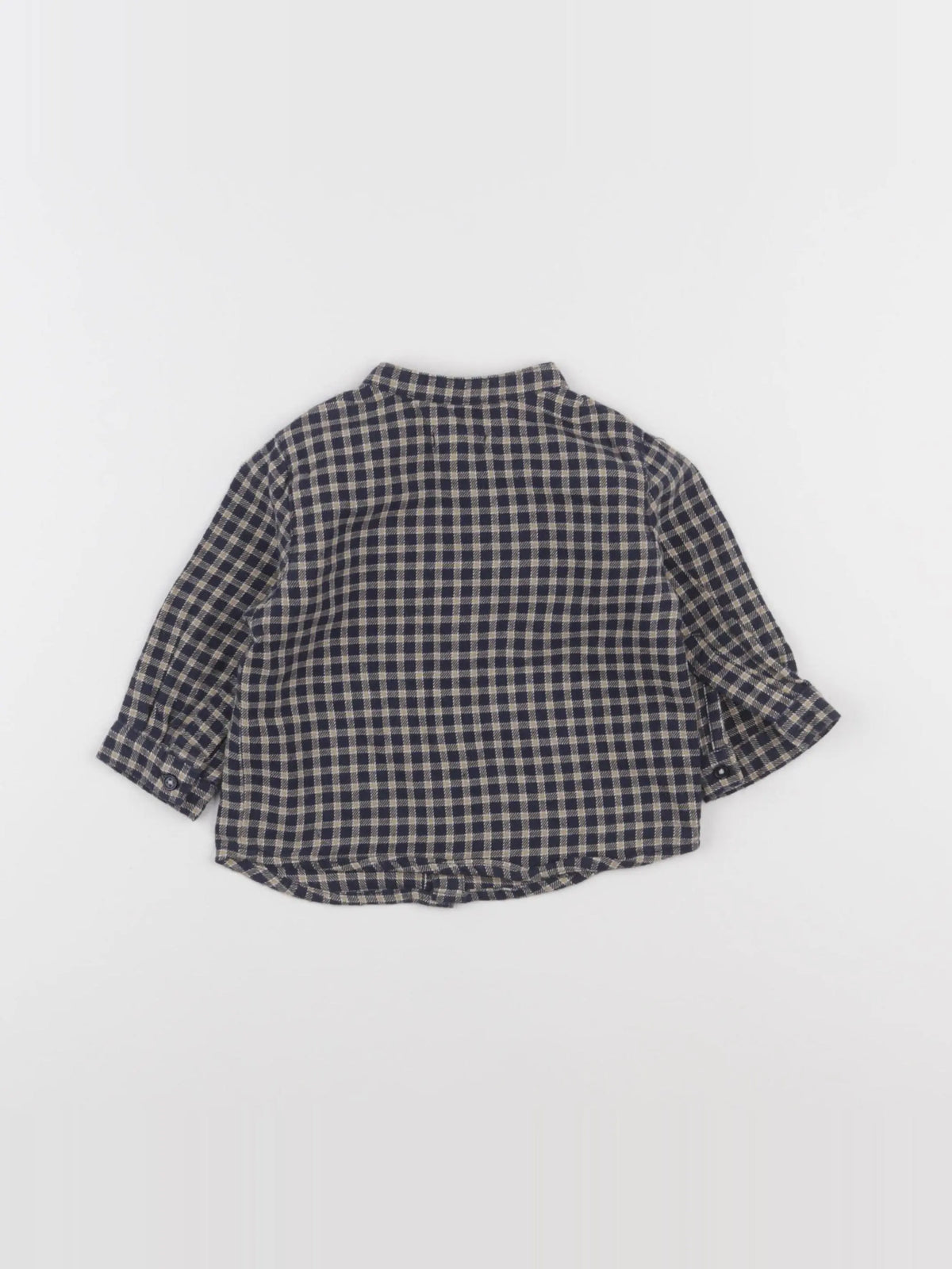 Boutchou - chemise bleu, marron - 6 mois