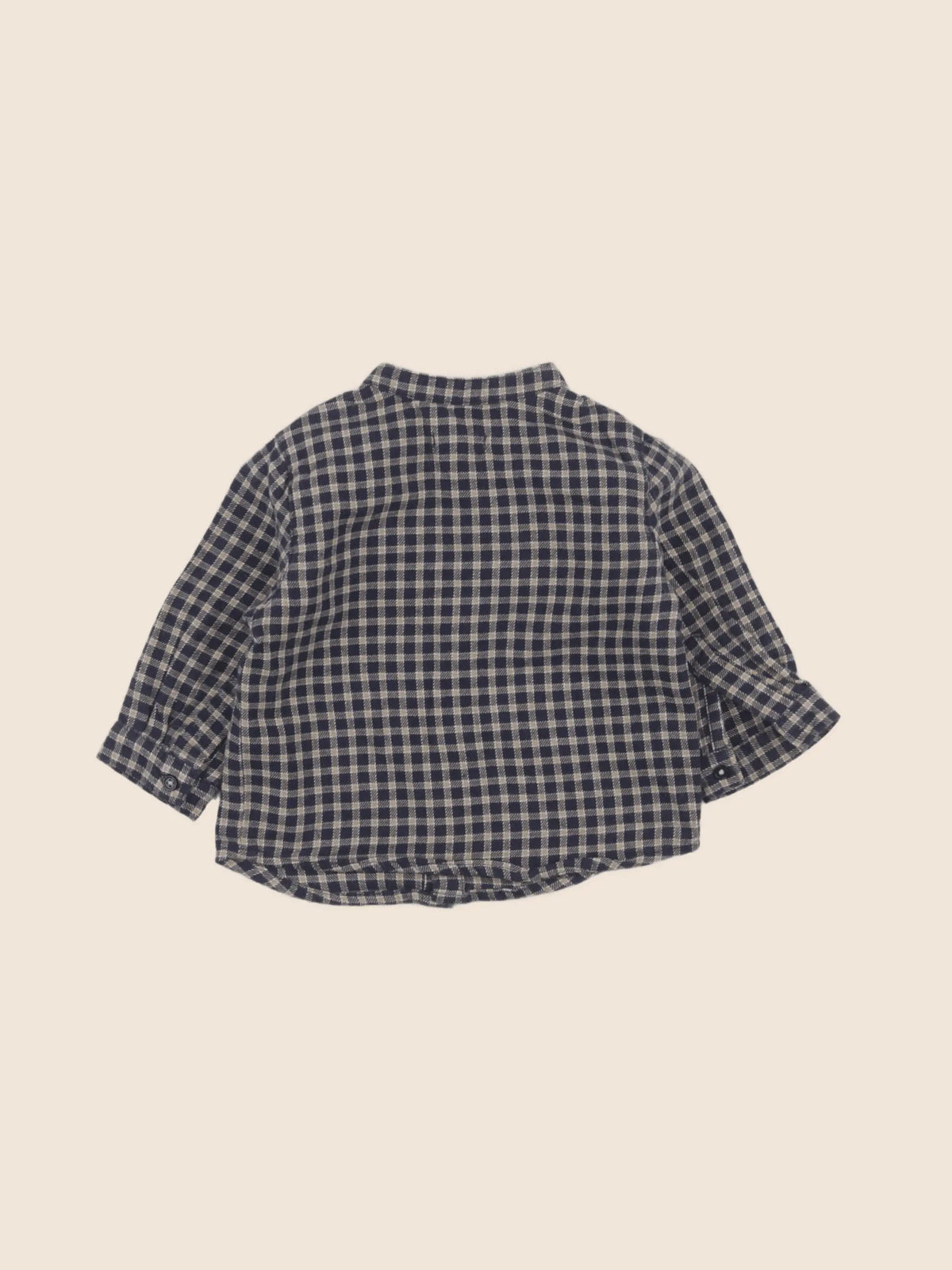 Boutchou - chemise bleu, marron - 6 mois
