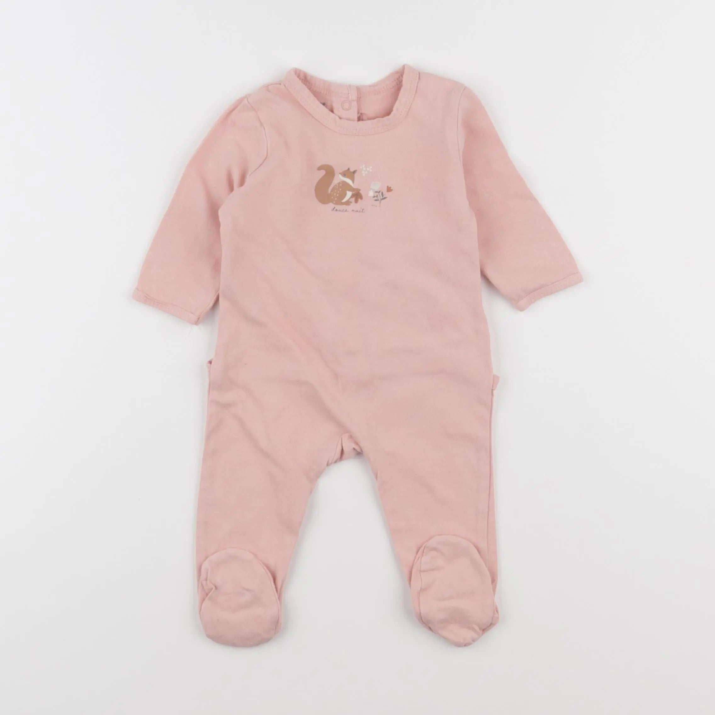 Vertbaudet - pyjama coton rose - 3 mois