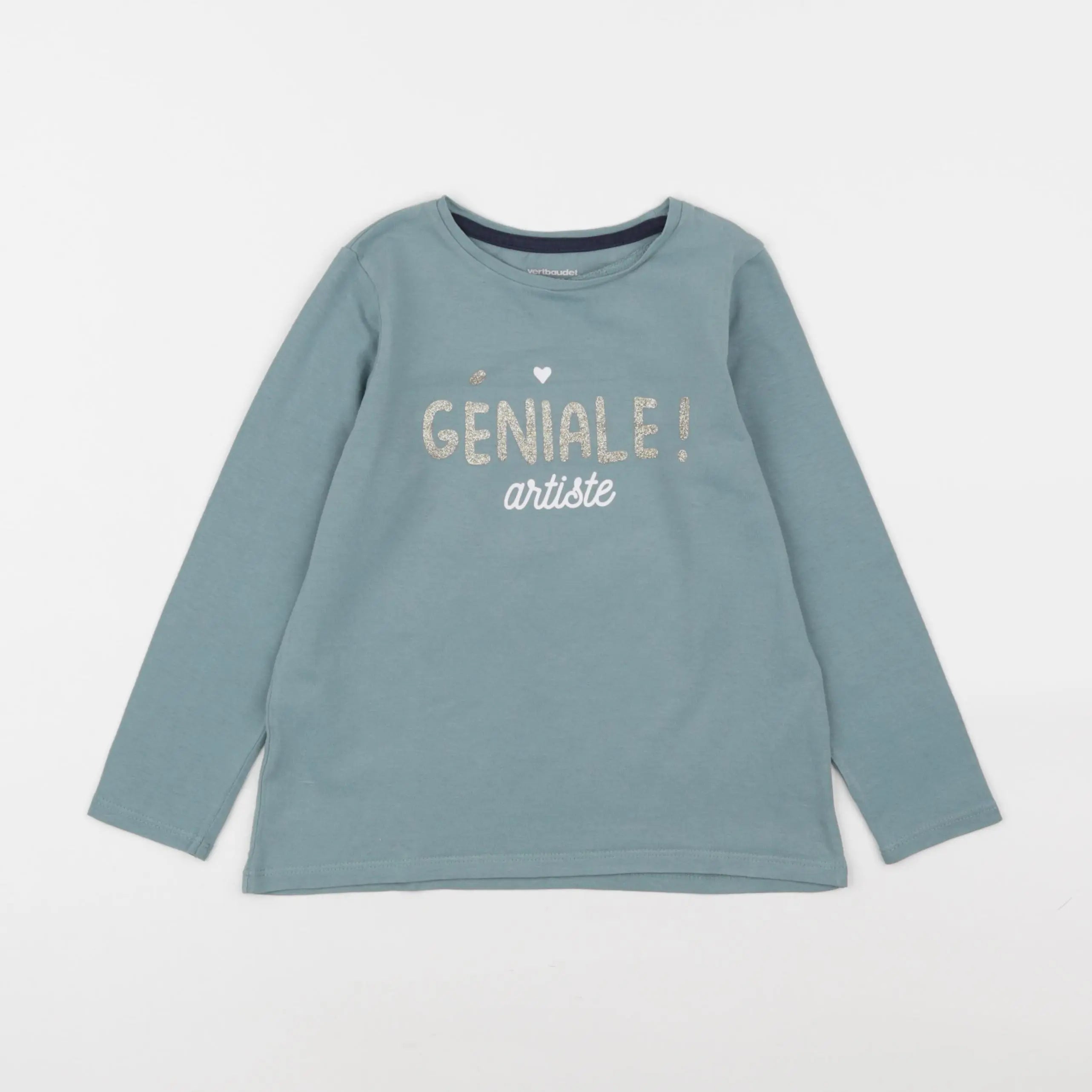 Vertbaudet - tee-shirt vert - 6 ans
