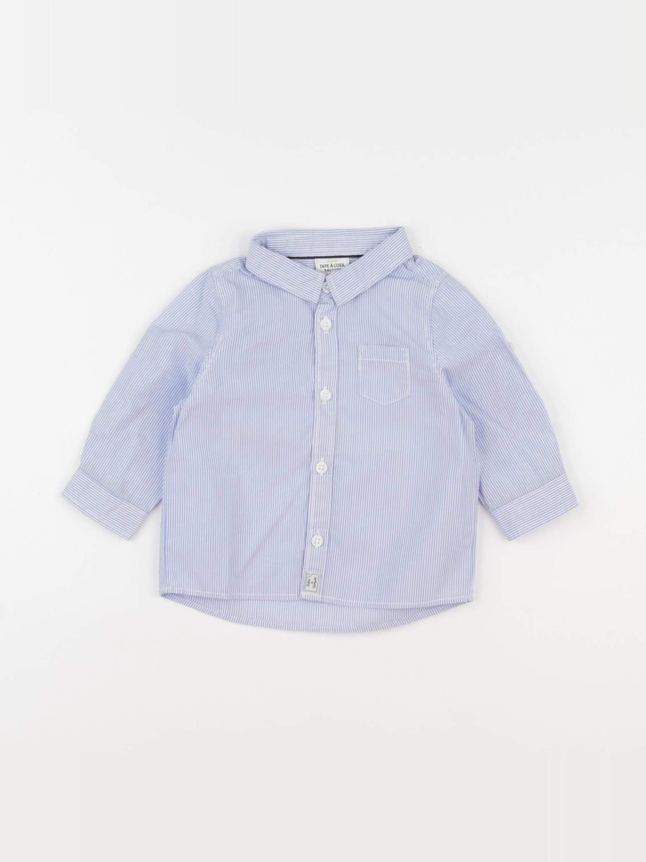 Tape à l'oeil - chemise bleu - 9 mois
