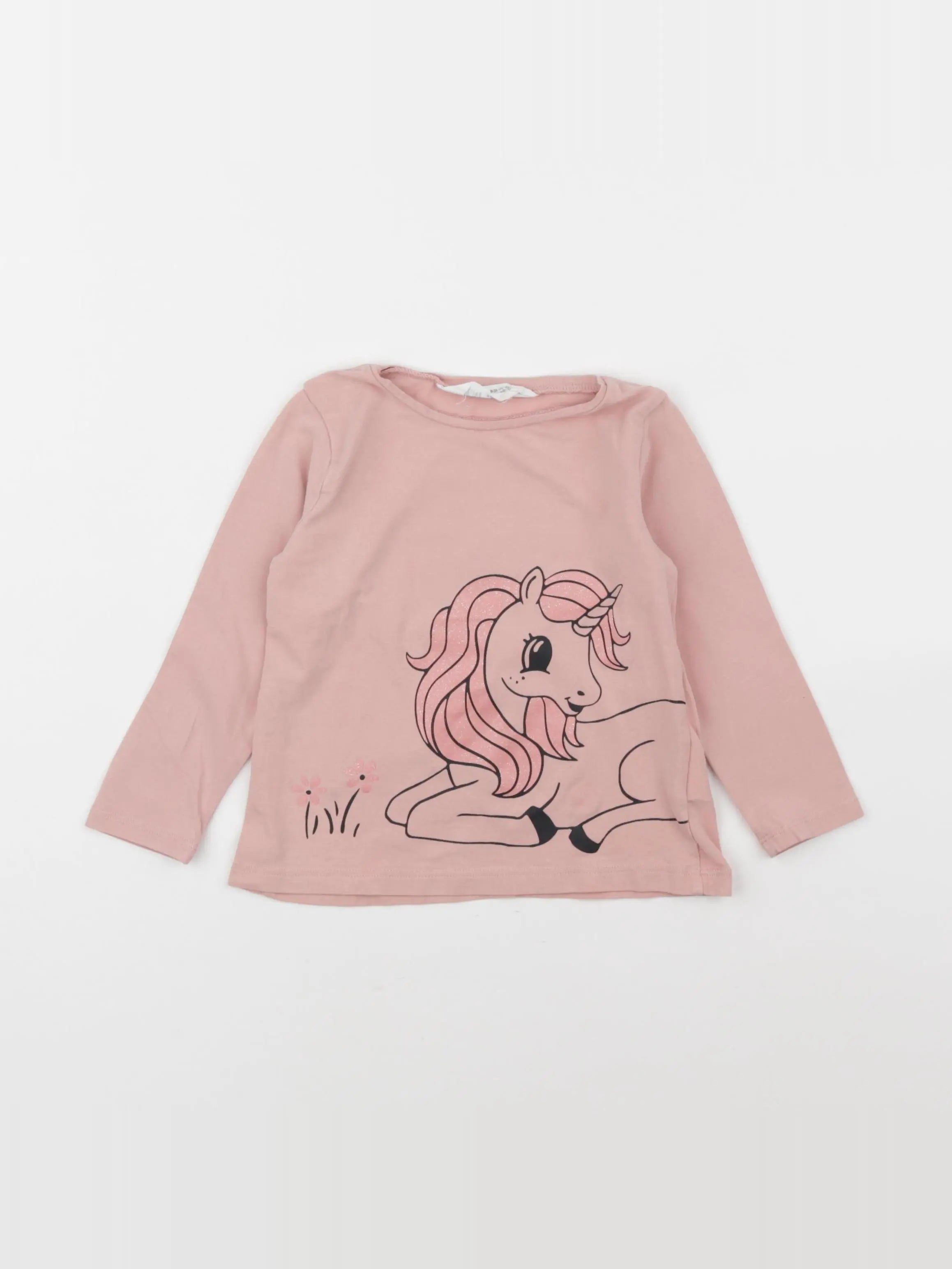 H&M - tee-shirt rose - 18/24 mois