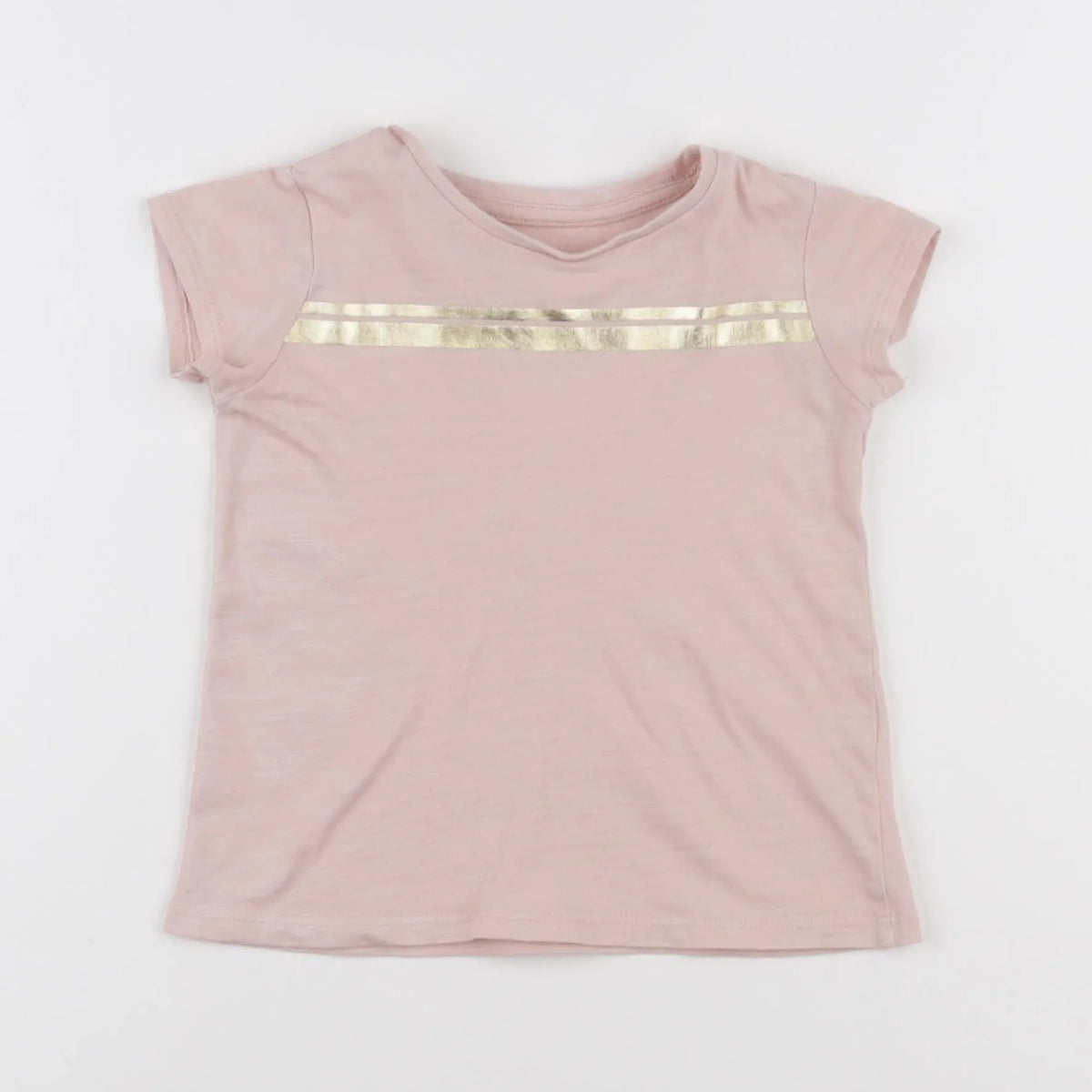 Vertbaudet - tee-shirt rose, or - 2 ans