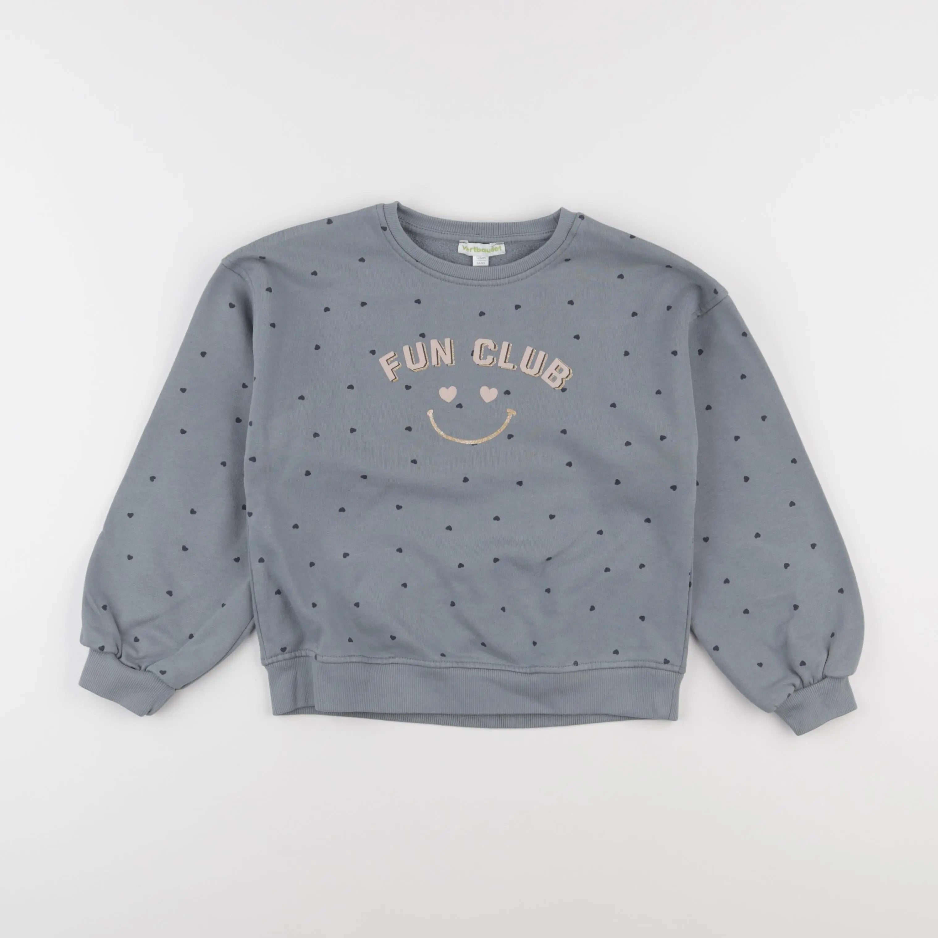 Vertbaudet - sweat bleu - 8 ans