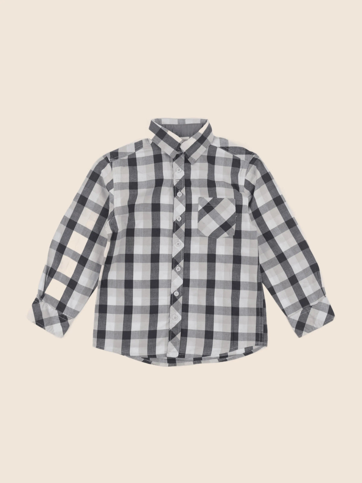 Vertbaudet - chemise gris - 6 ans