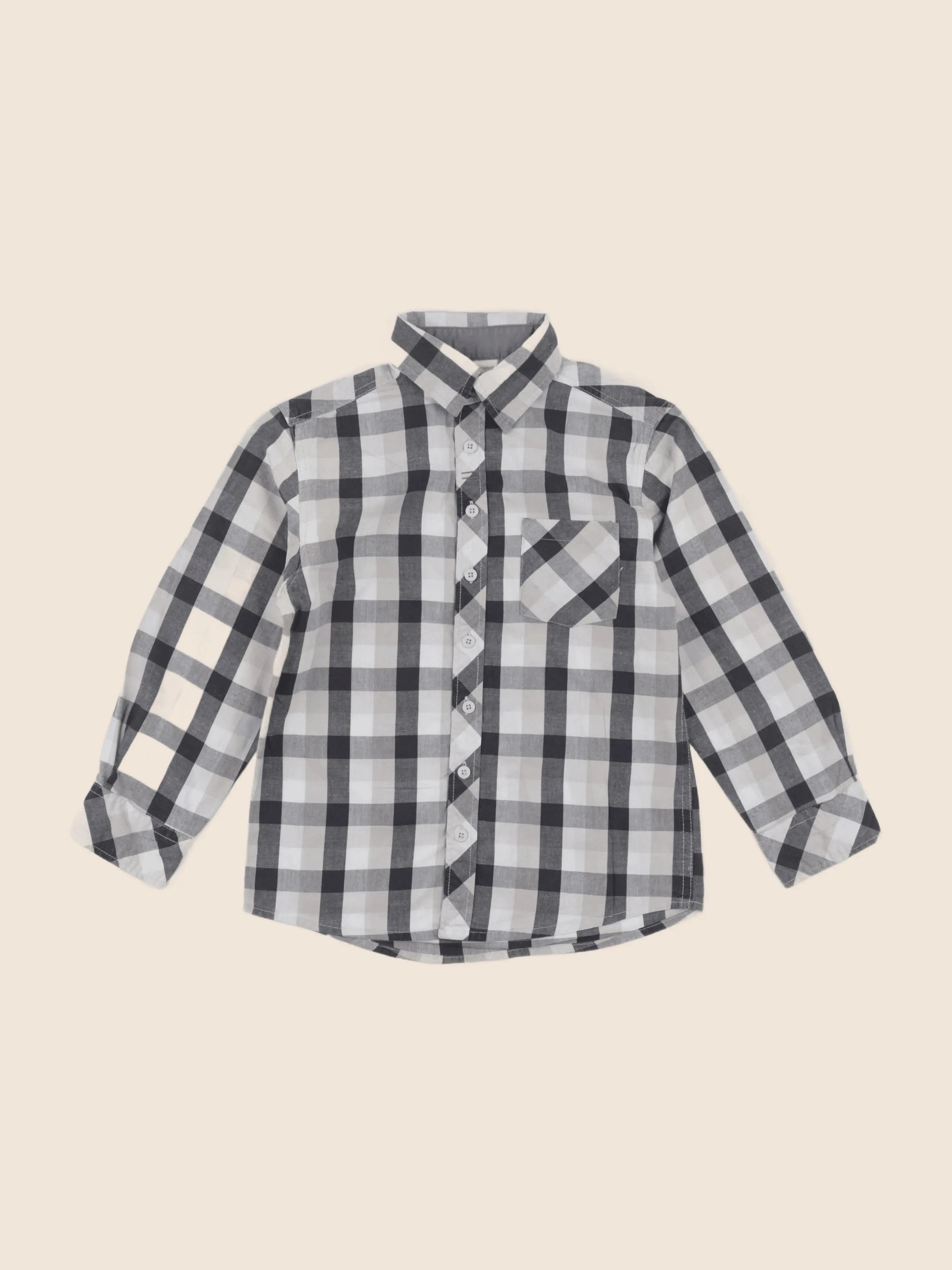 Vertbaudet - chemise gris - 6 ans