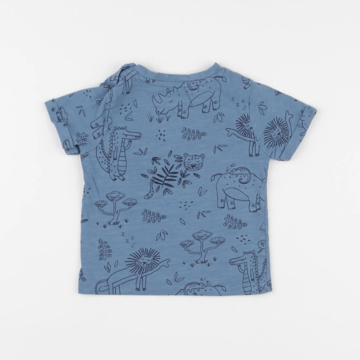 Vertbaudet - tee-shirt bleu - 12 mois