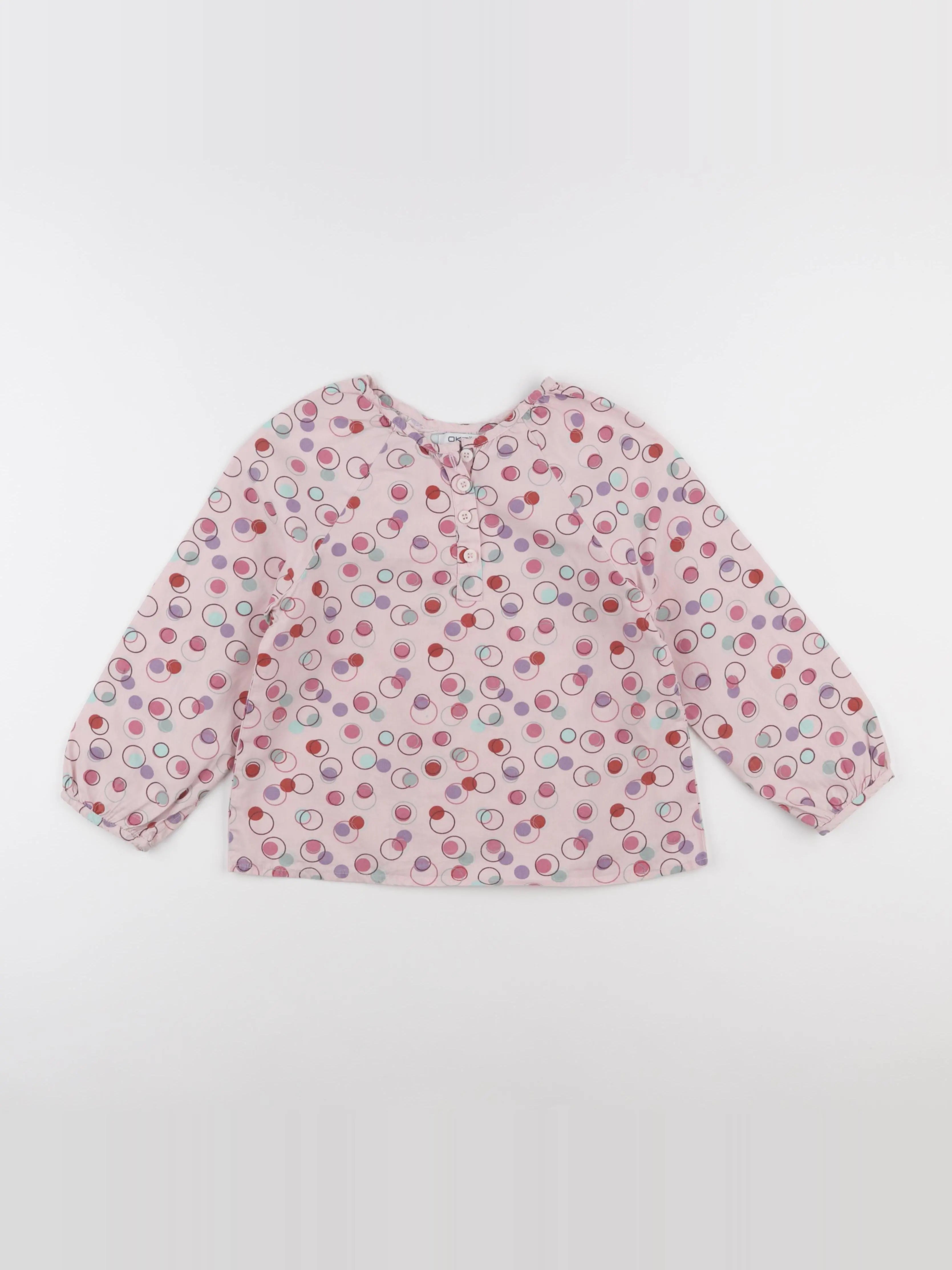 Okaidi - blouse rose - 8 ans