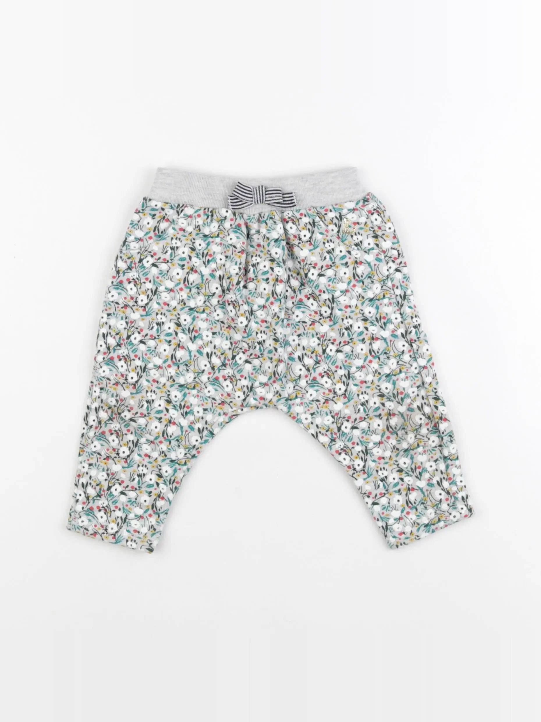 Petit Bateau - sarouel gris - 6 mois