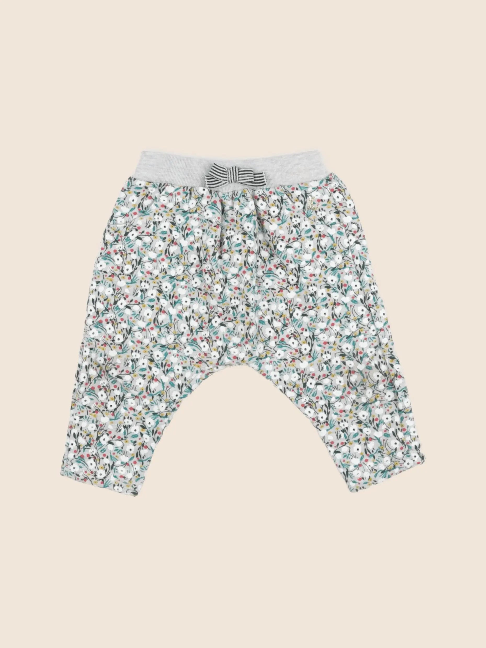 Petit Bateau - sarouel gris - 6 mois