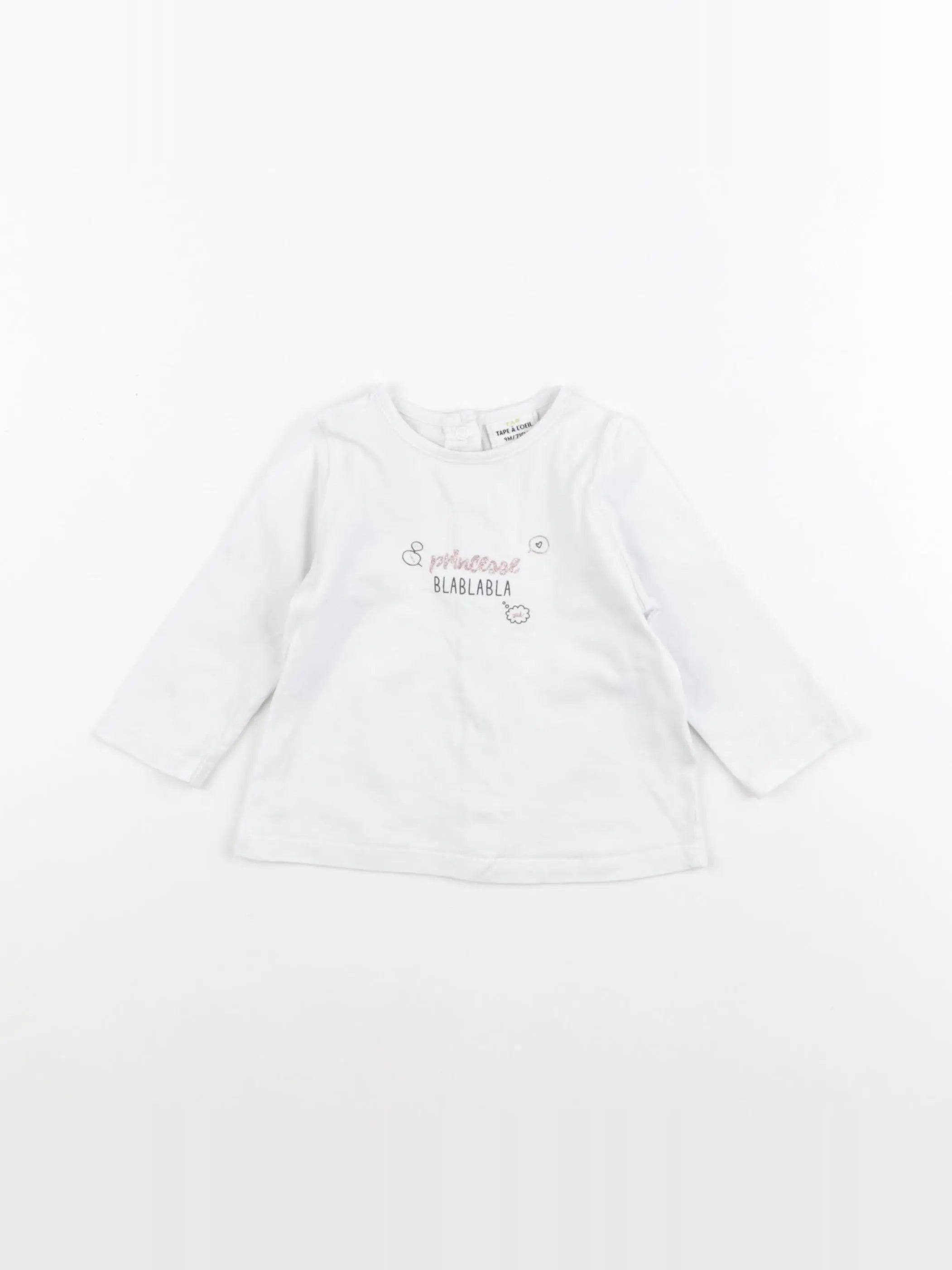 Tape à l'oeil - tee-shirt blanc - 9 mois