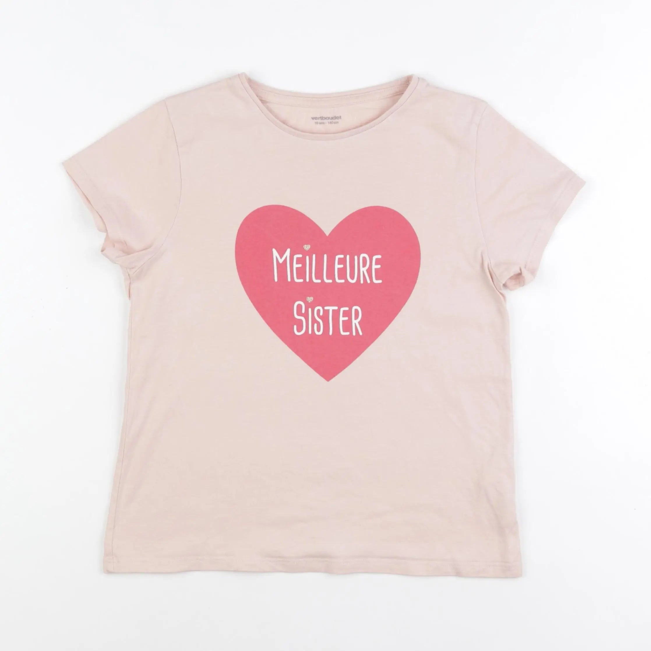 Vertbaudet - tee-shirt rose - 10 ans