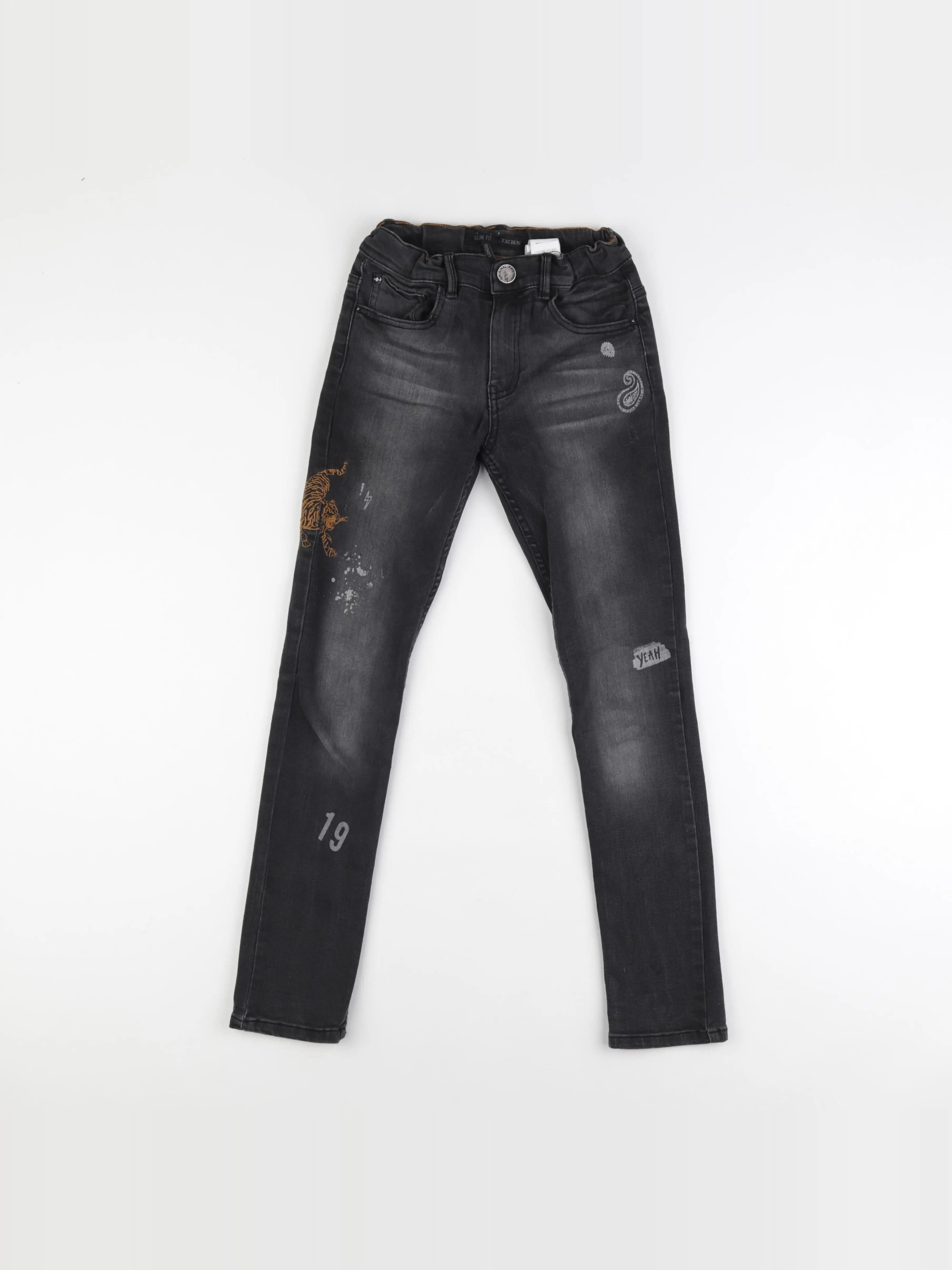 IKKS - jean gris - 10 ans