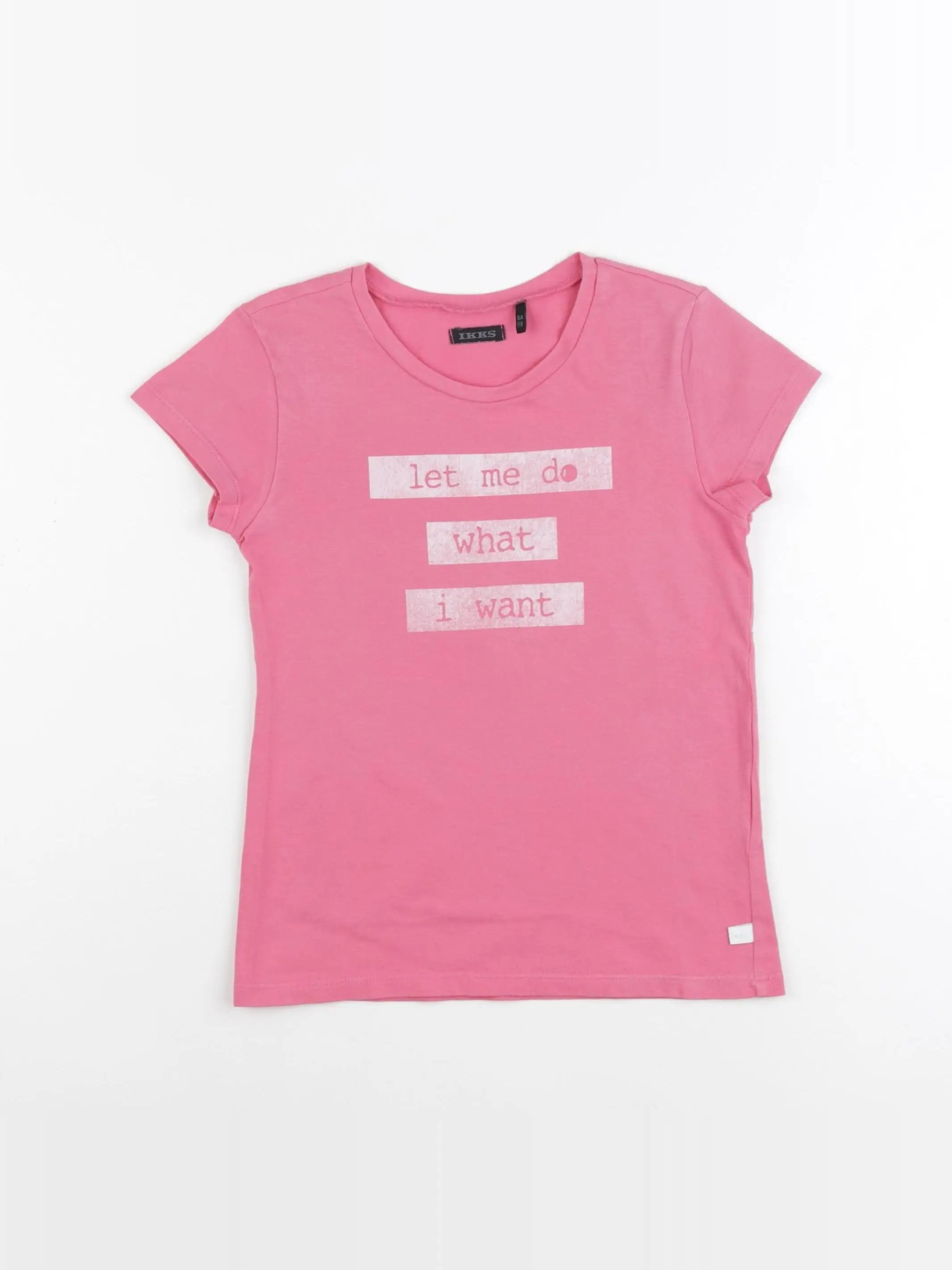 IKKS - tee-shirt rose - 6 ans