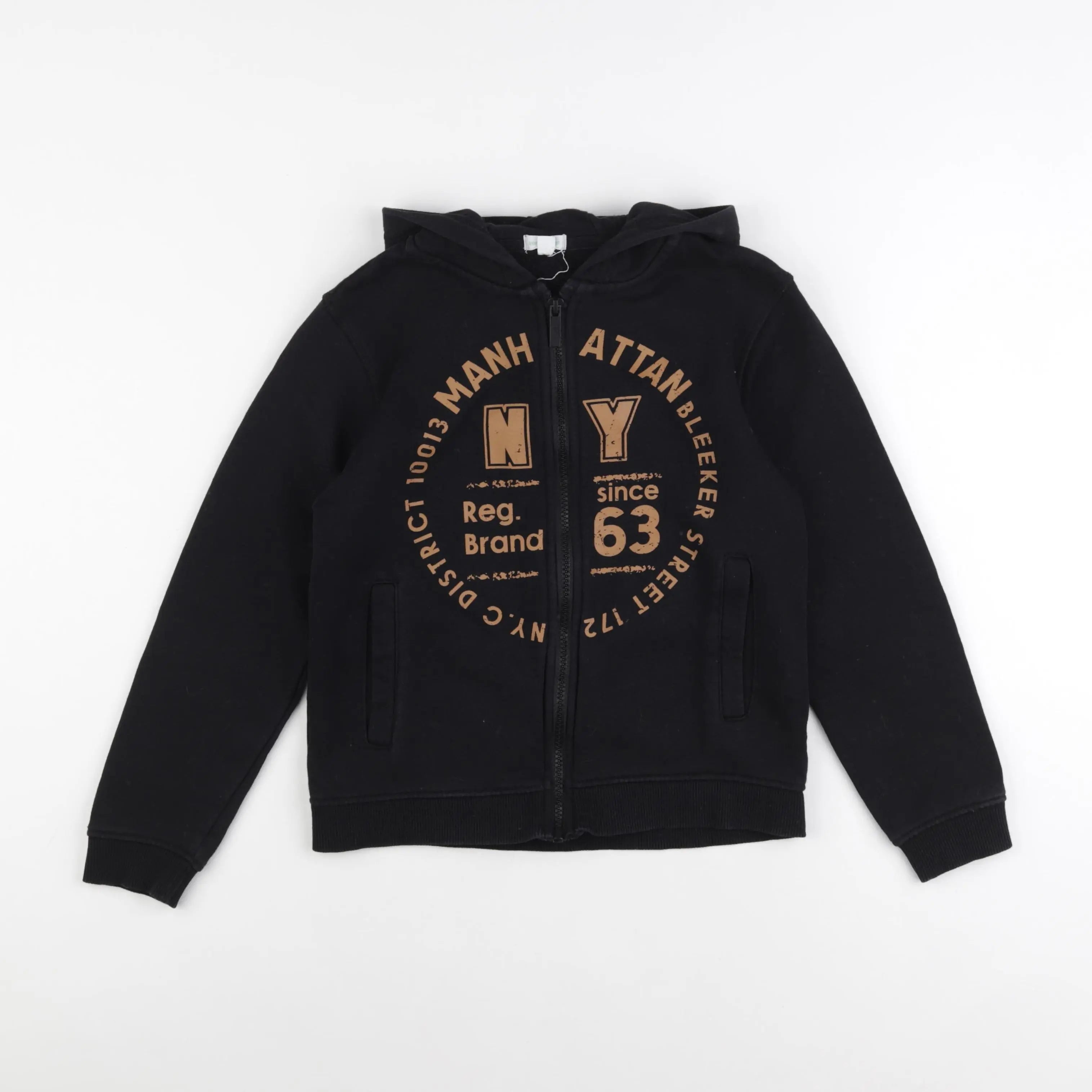 Vertbaudet - sweat noir - 10 ans