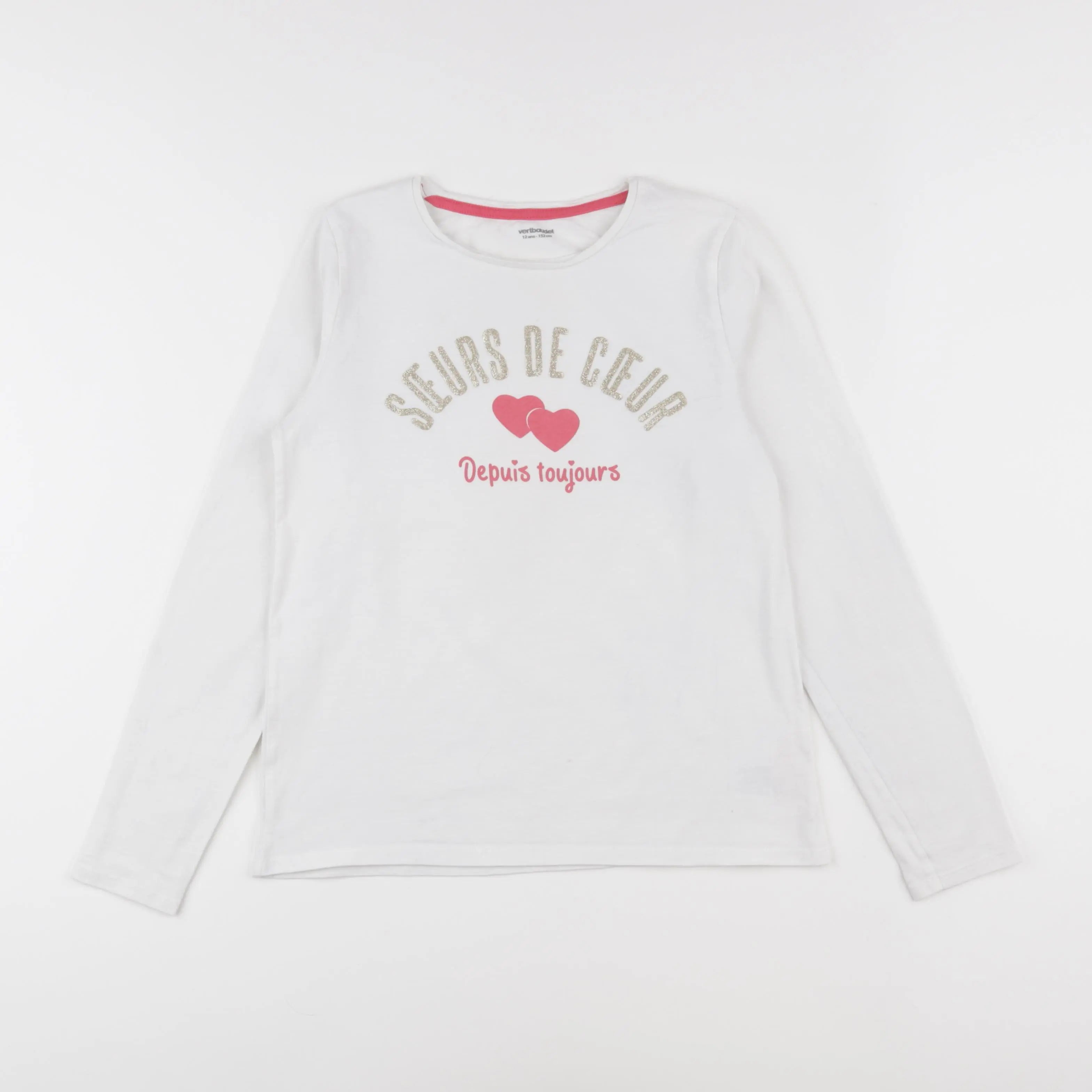 Vertbaudet - tee-shirt blanc - 12 ans