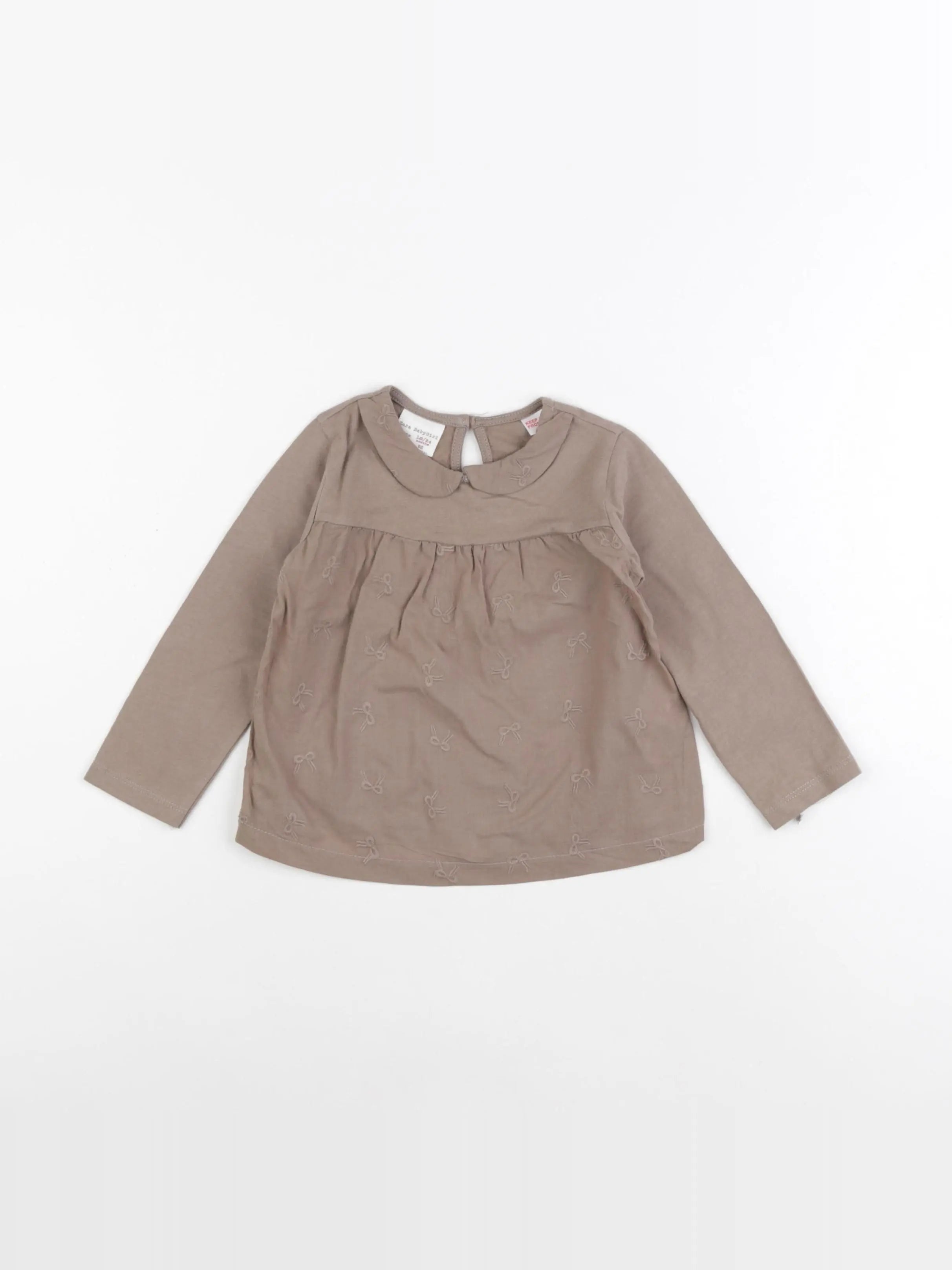 Zara - tee-shirt marron - 18/24 mois
