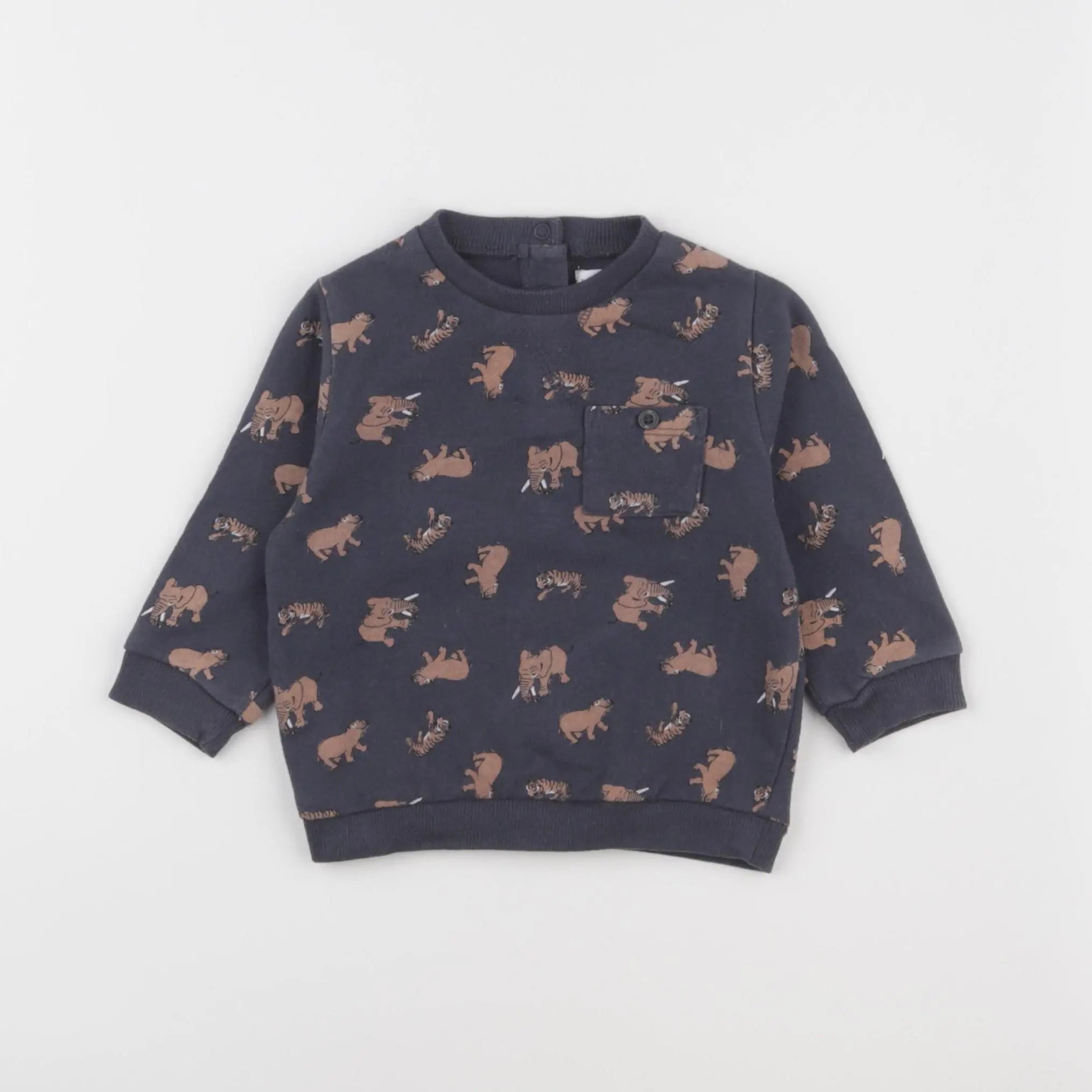 Vertbaudet - sweat gris - 6 mois