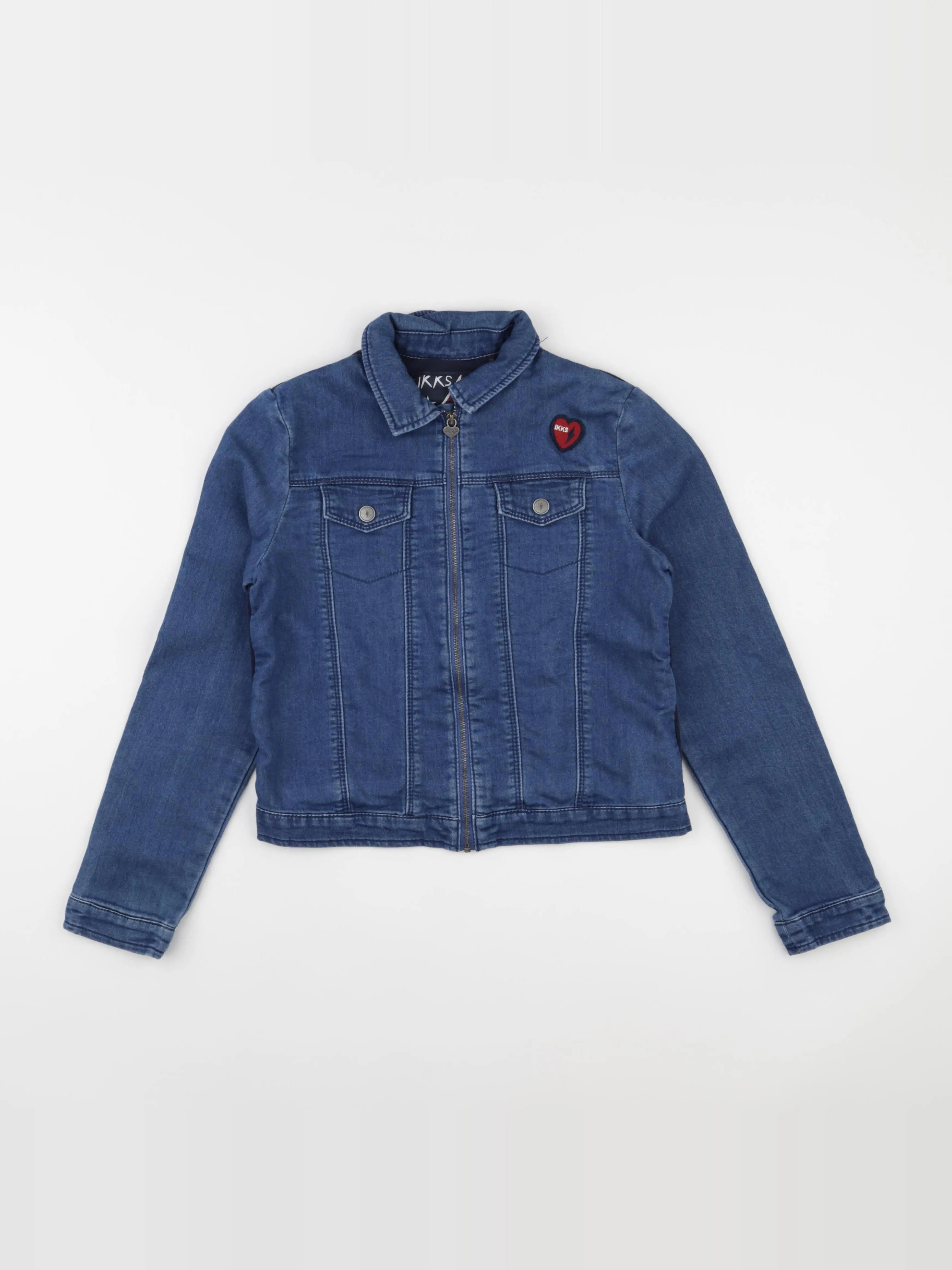 IKKS - veste imprimé au dos bleu - 12 ans