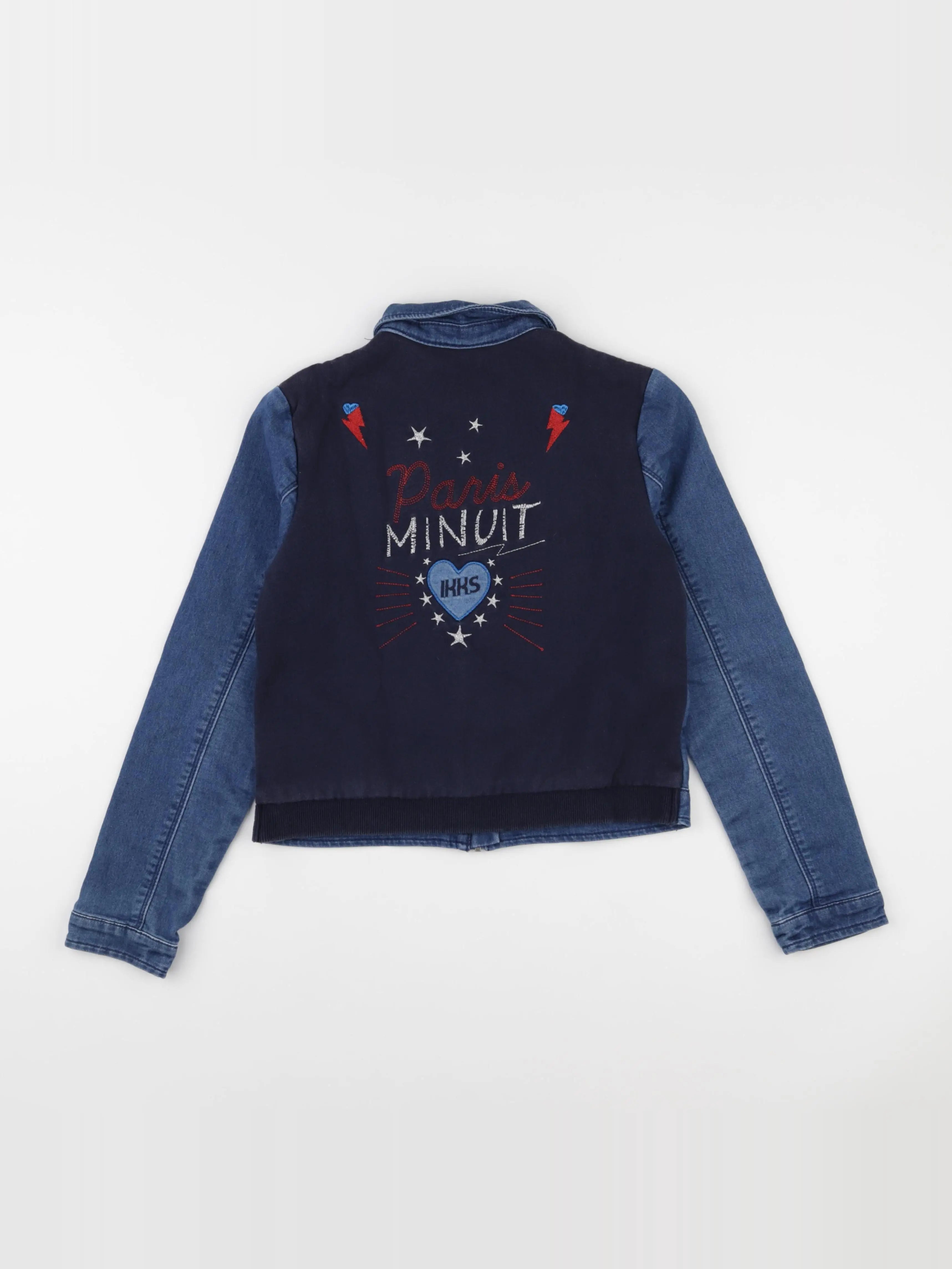 IKKS - veste imprimé au dos bleu - 12 ans