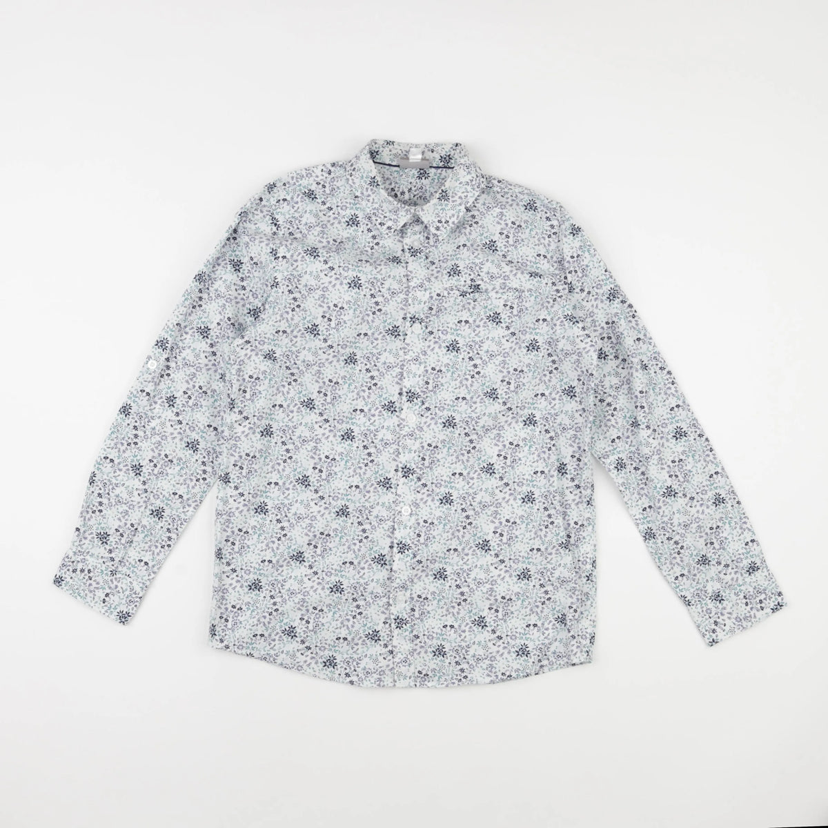 Vertbaudet - chemise blanc, bleu - 12 ans