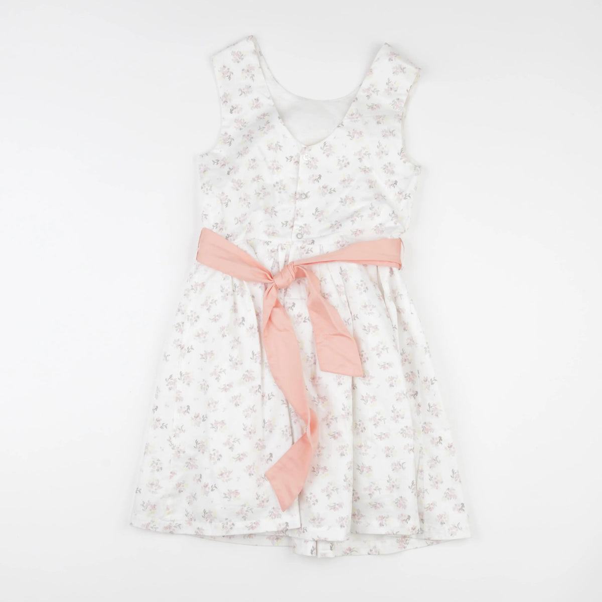 Vertbaudet - robe blanc, rose - 10 ans