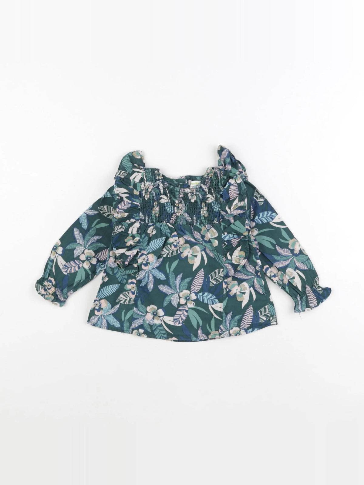 Vertbaudet - blouse vert - 2 ans