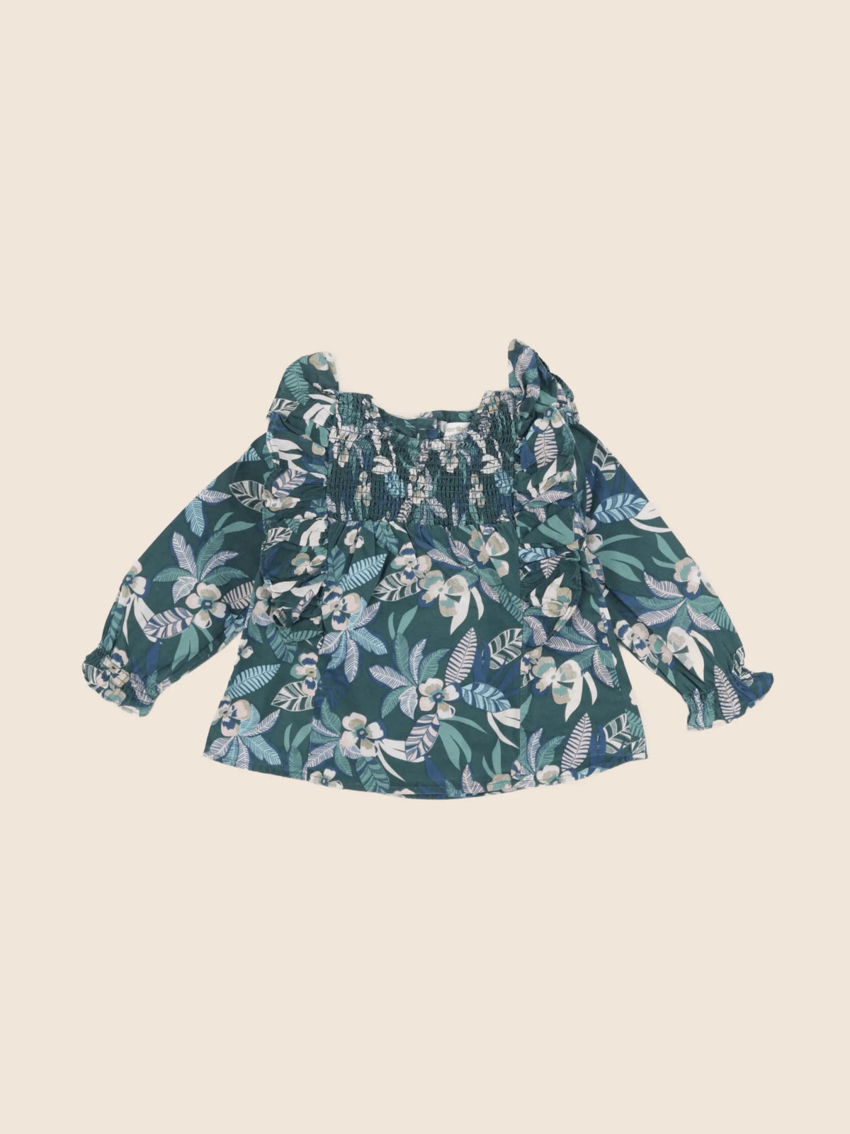 Vertbaudet - blouse vert - 2 ans