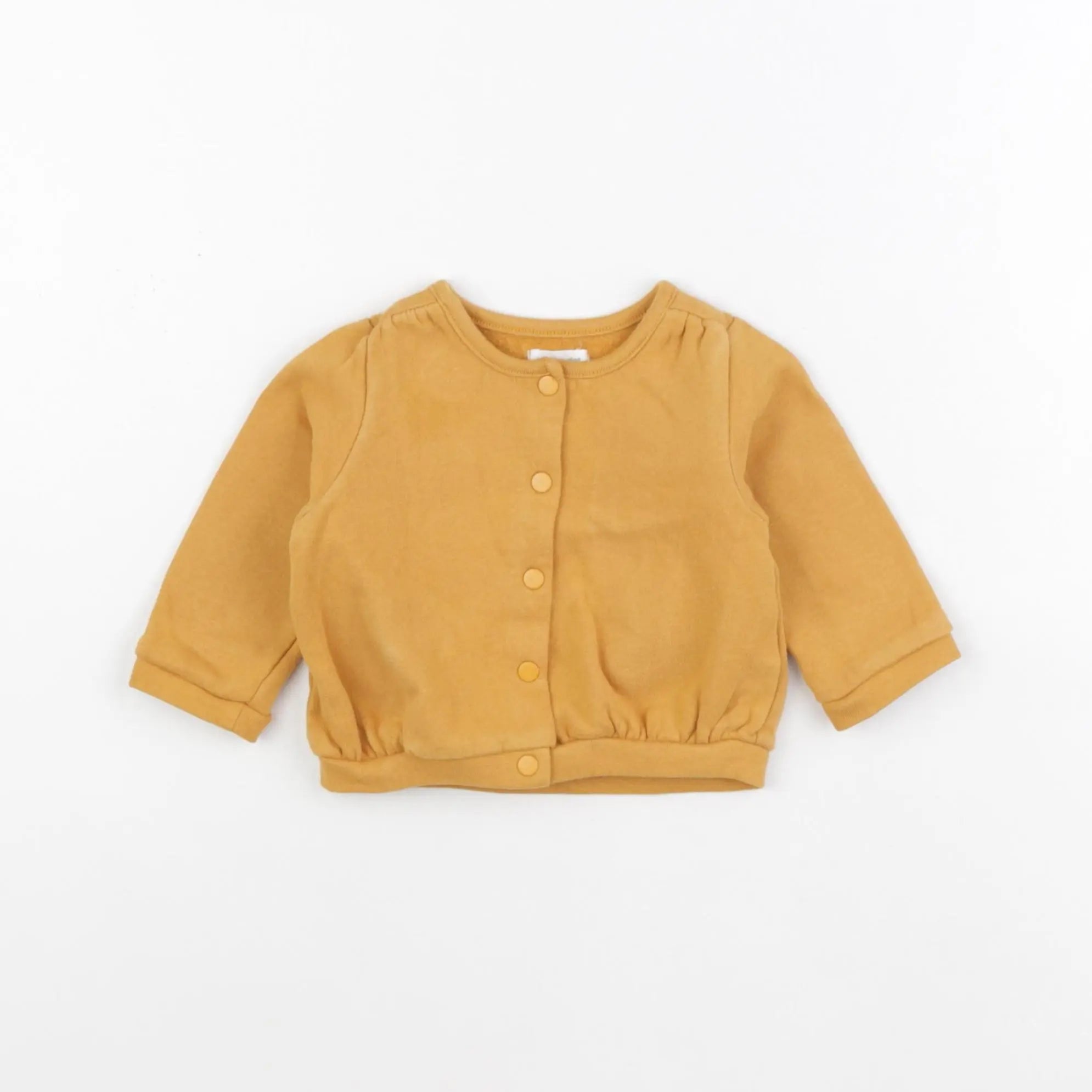 Vertbaudet - sweat jaune - 6 mois