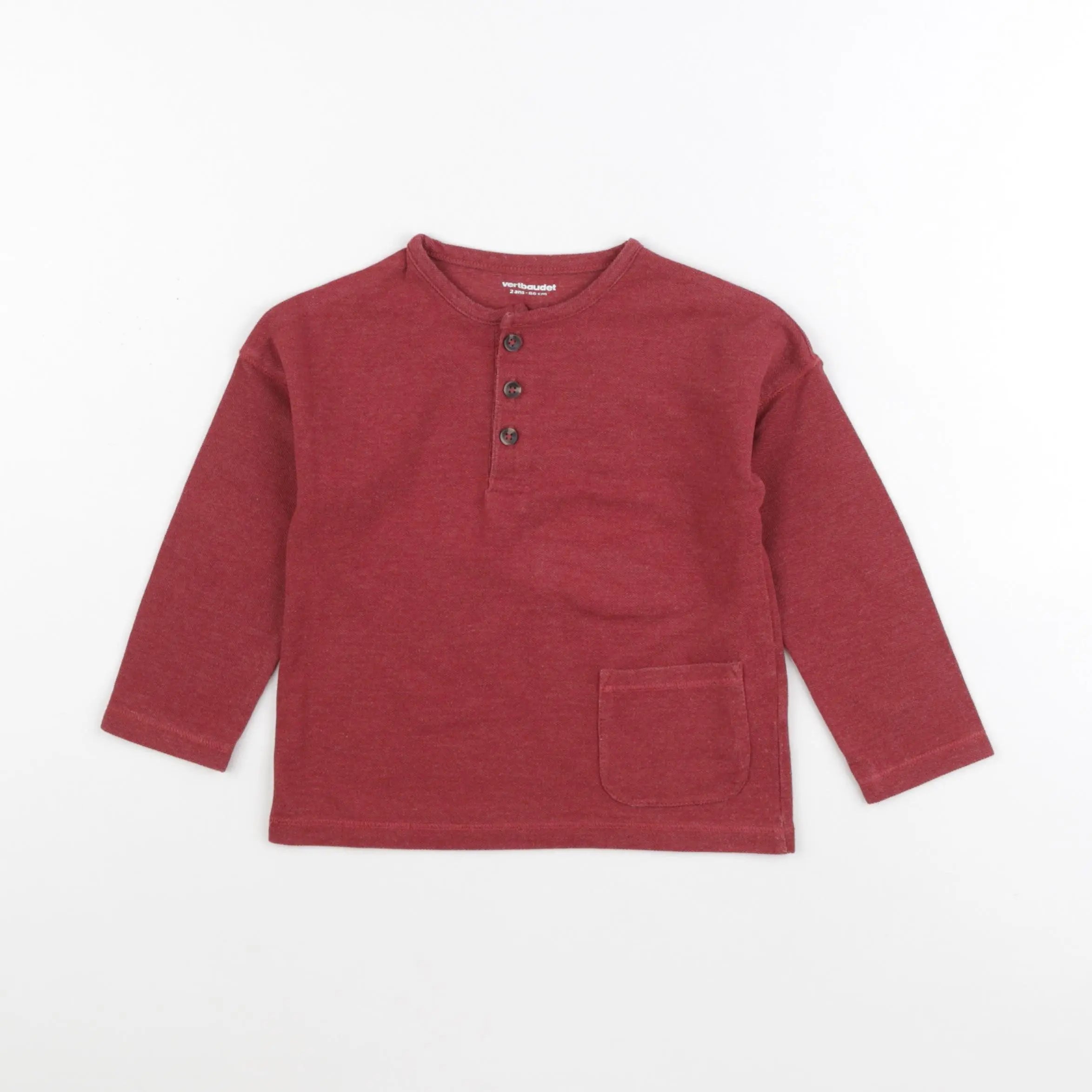 Vertbaudet - tee-shirt rouge - 2 ans