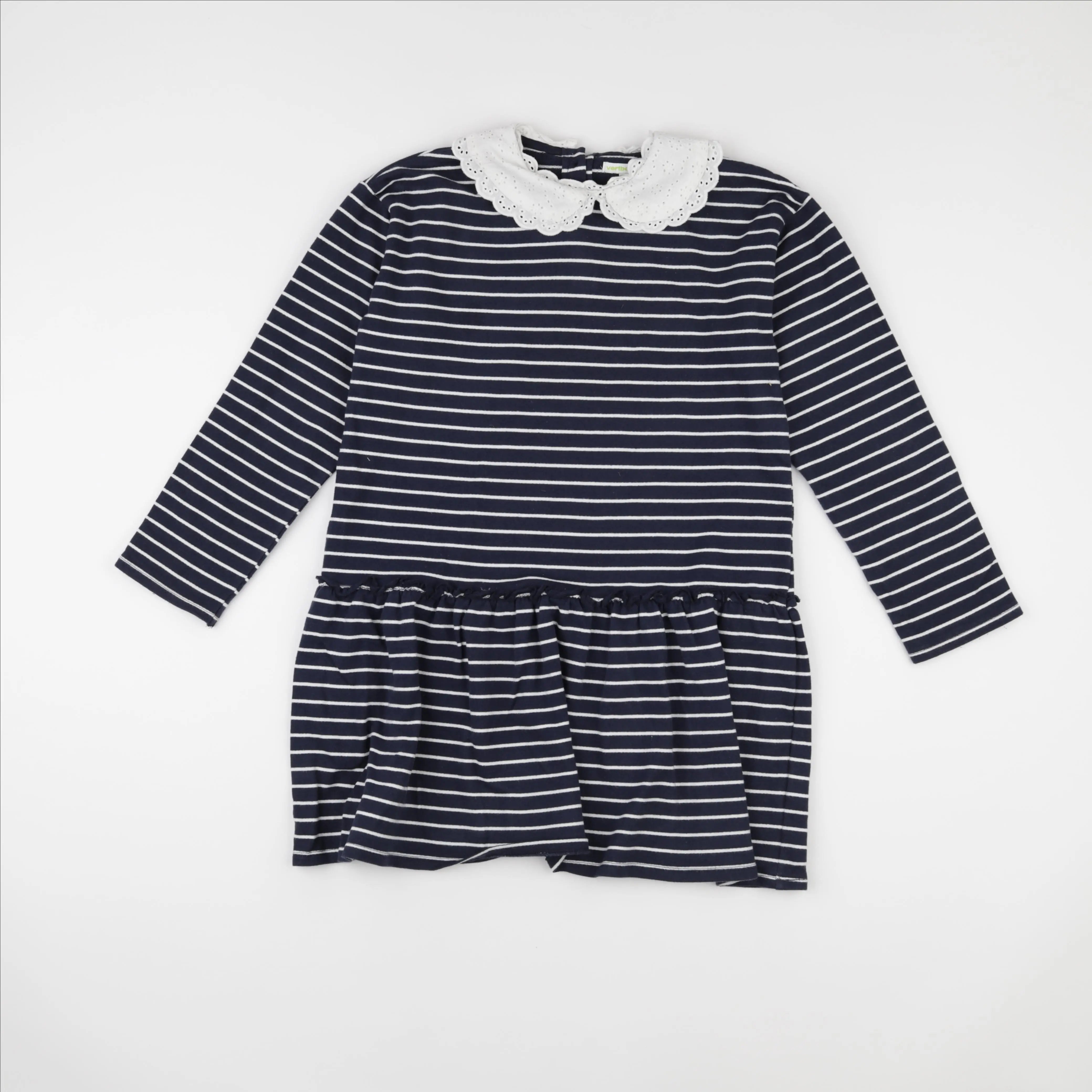 Vertbaudet - robe bleu, blanc - 10 ans