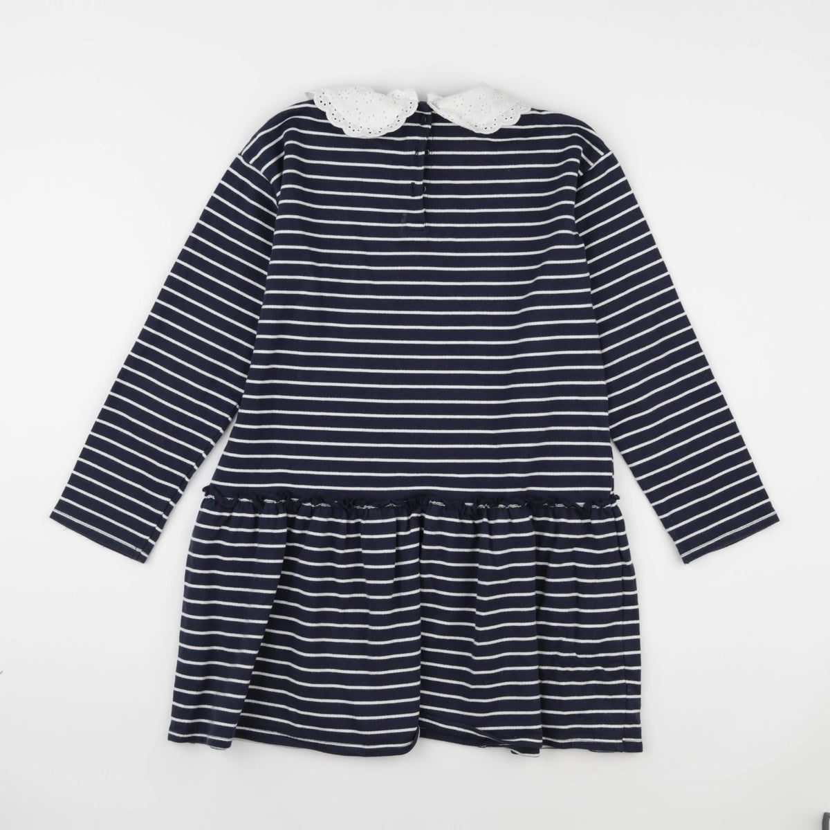 Vertbaudet - robe bleu, blanc - 10 ans