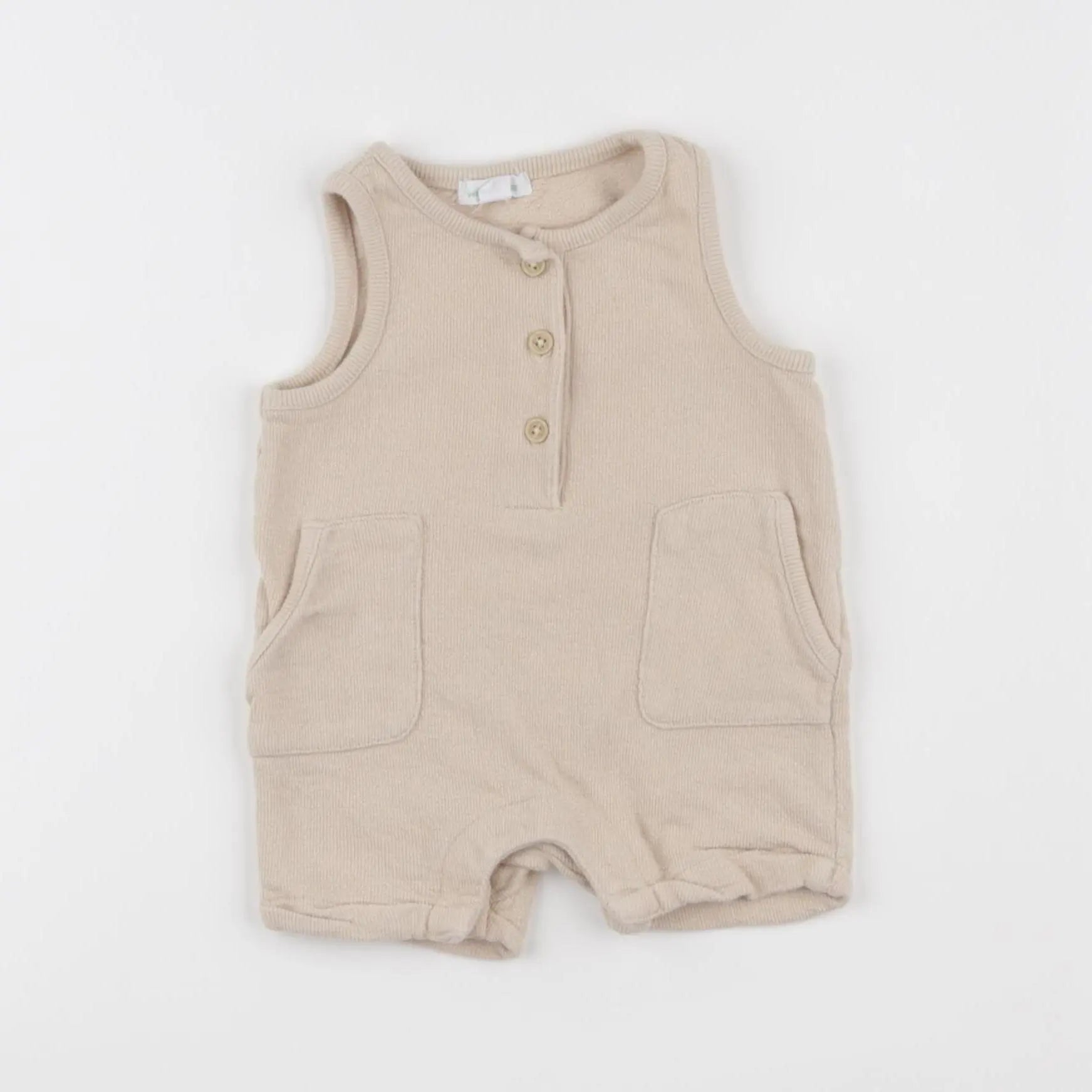 Vertbaudet - combinaison beige - 3 mois