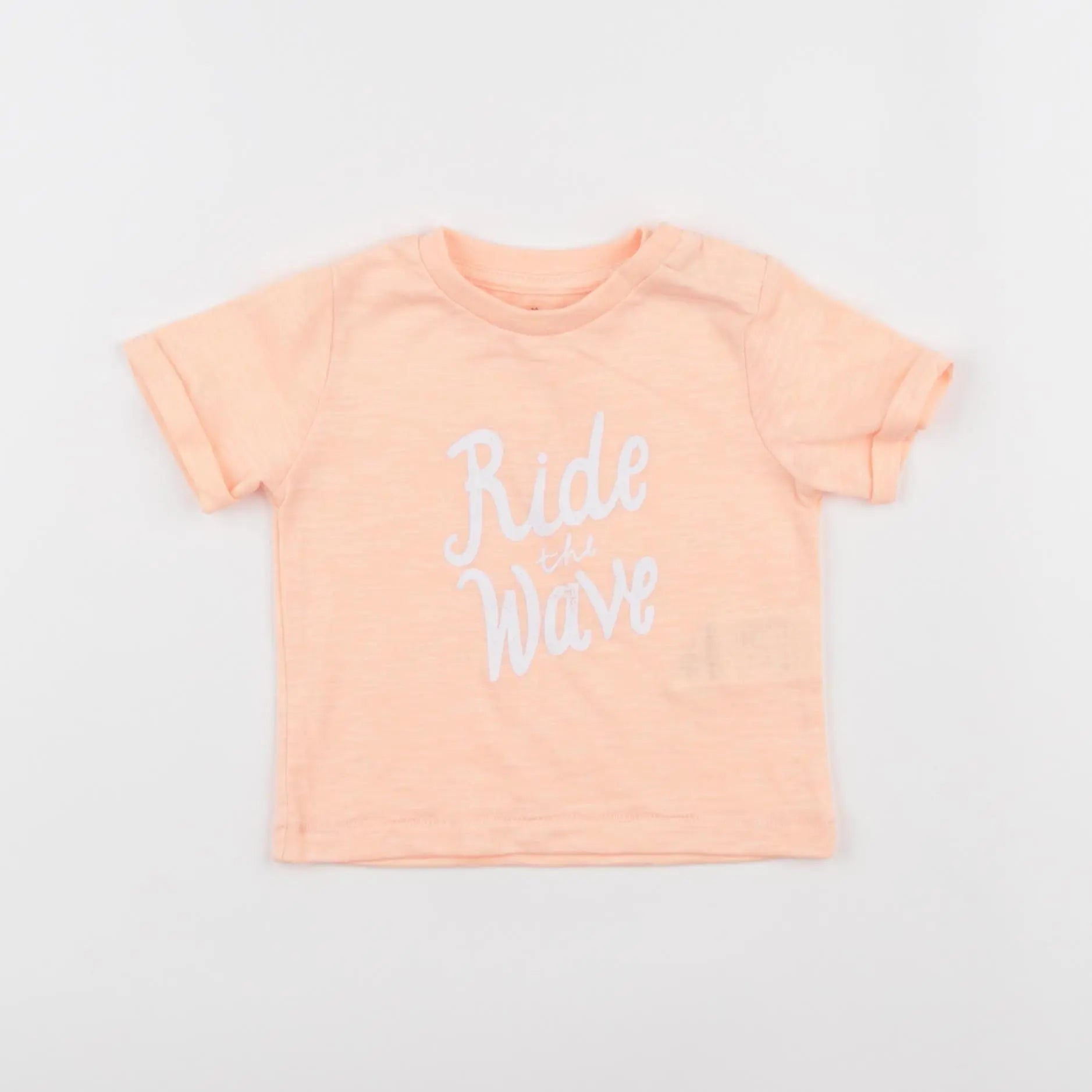 Vertbaudet - tee-shirt orange - 6 mois