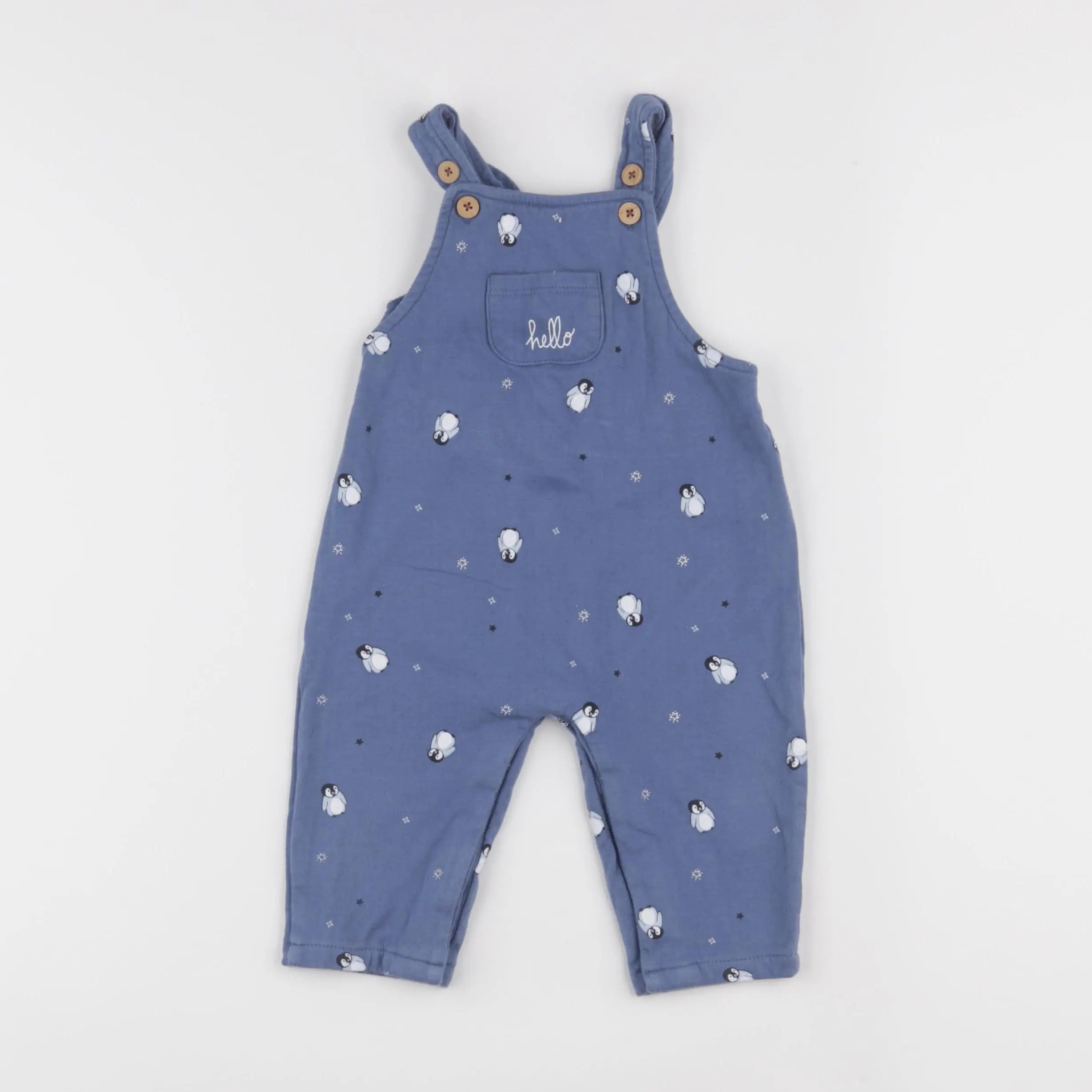 Vertbaudet - salopette bleu - 9 mois