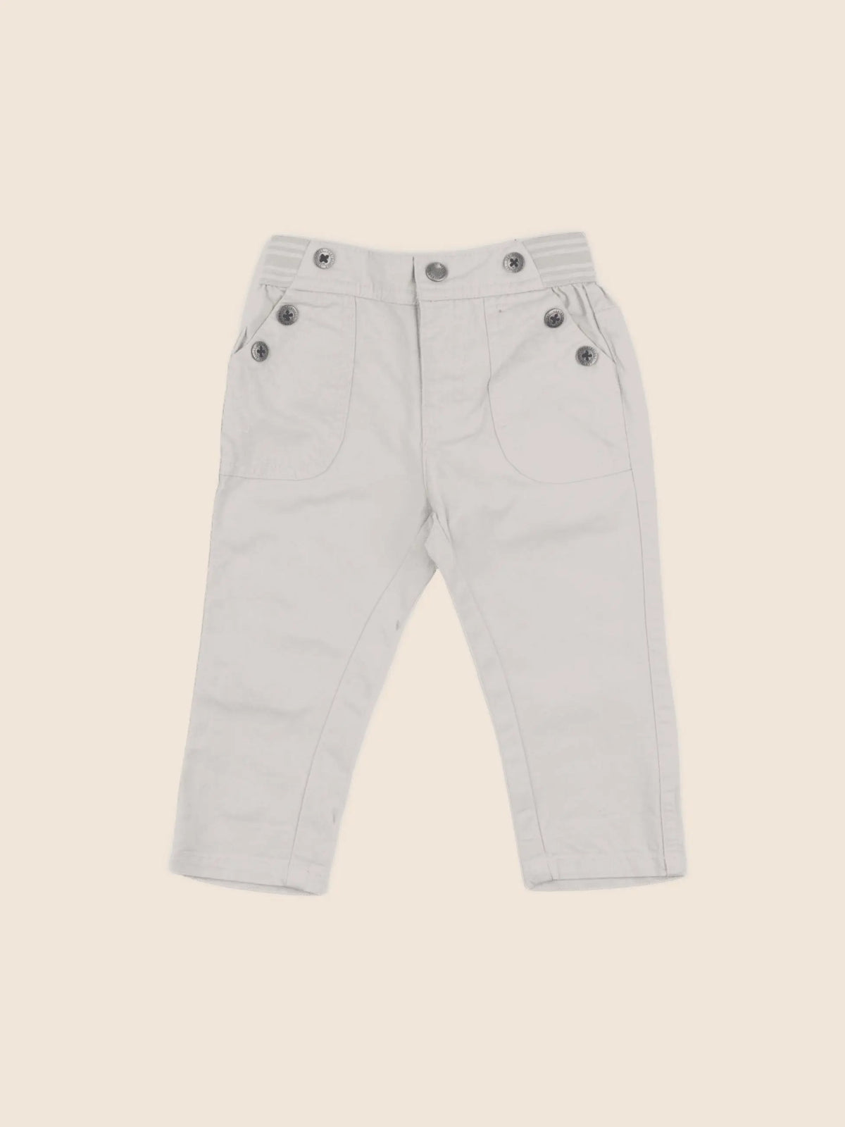 Vertbaudet - pantalon beige - 6 mois