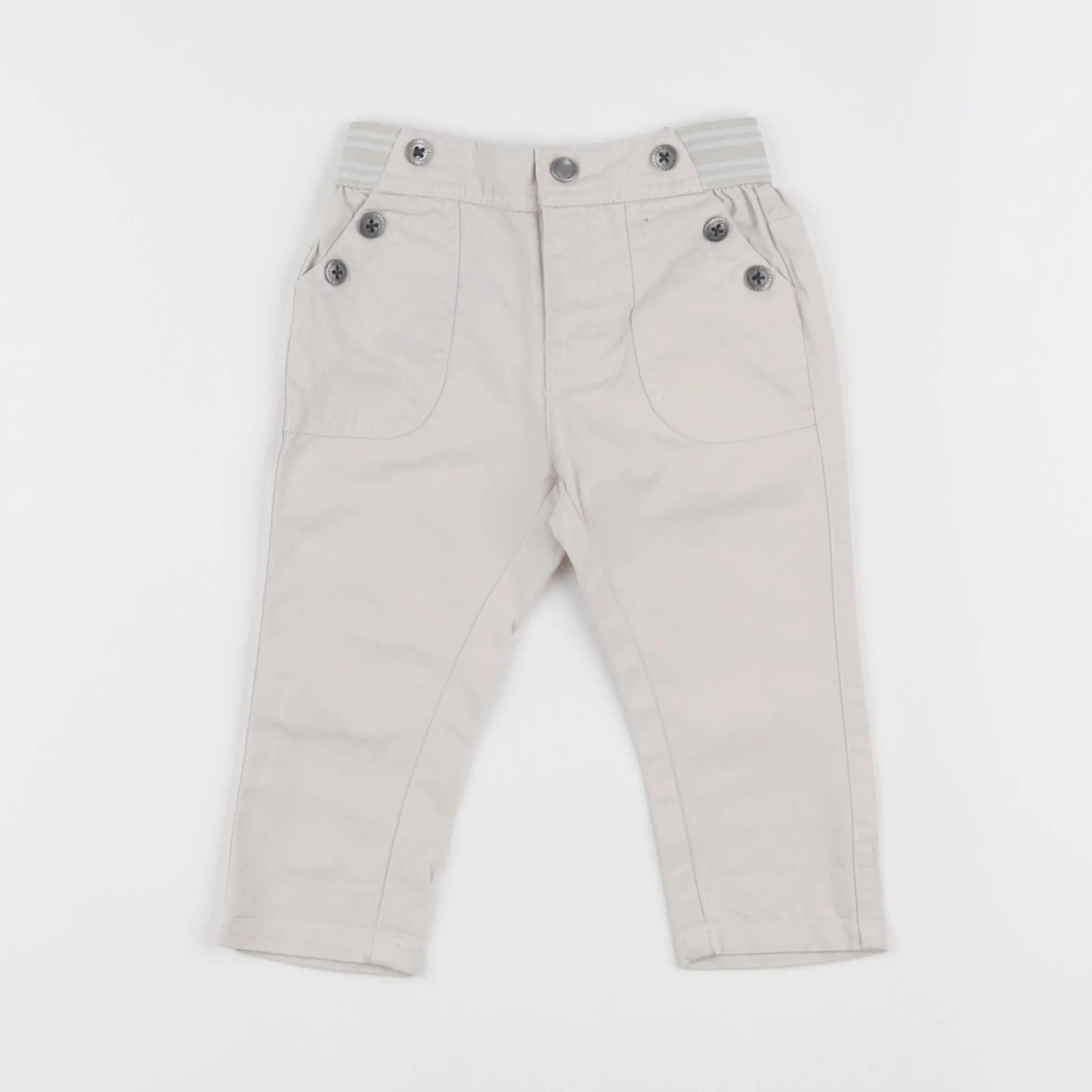 Vertbaudet - pantalon beige - 6 mois
